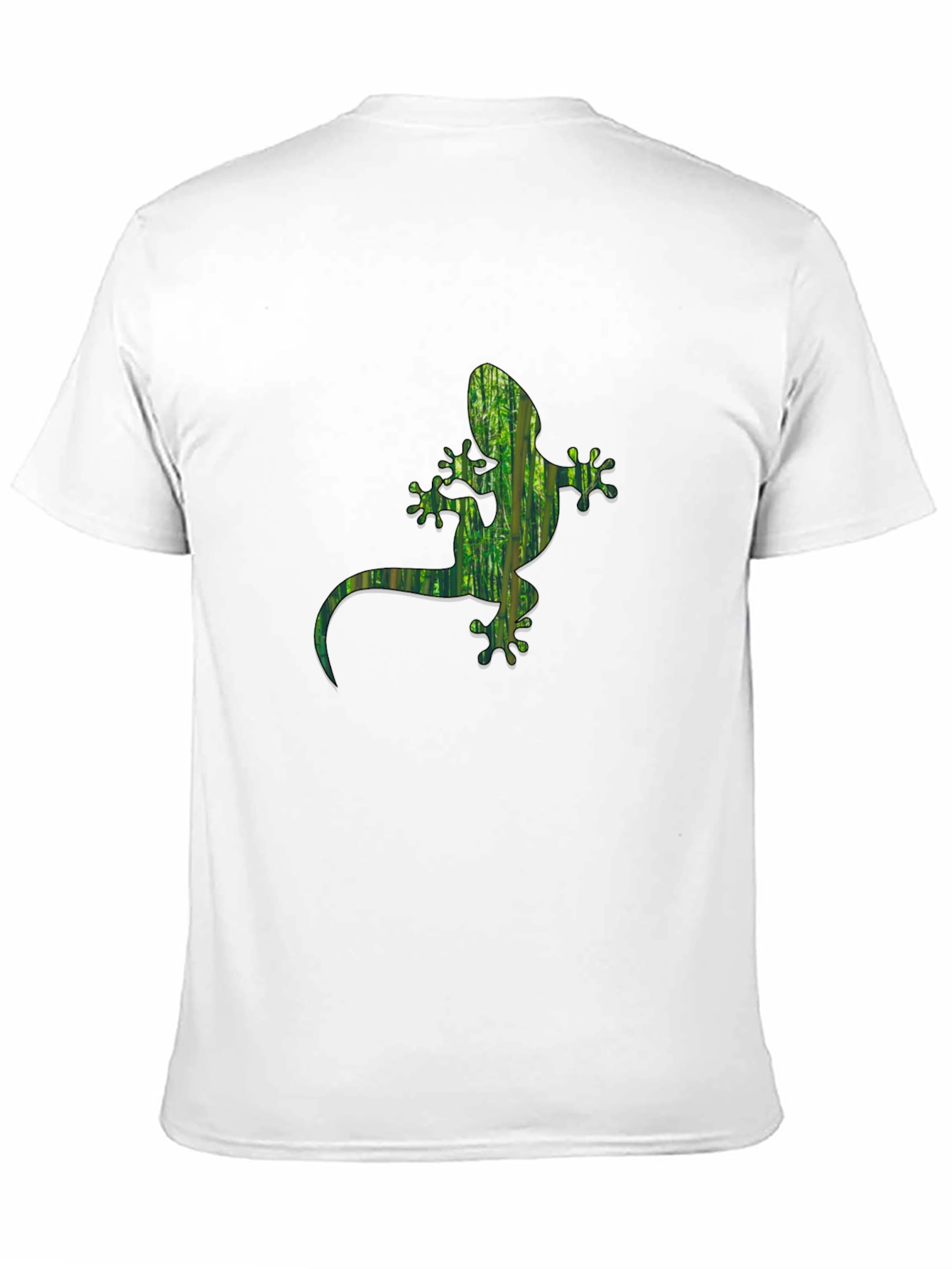 Camiseta Negra con Diseño de Gecko Verde