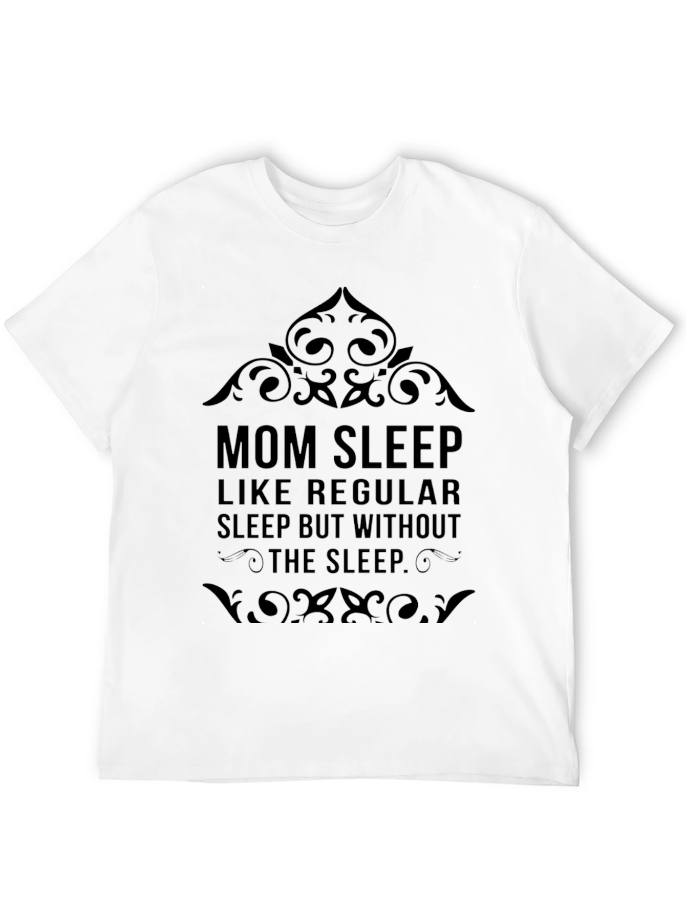 Camiseta Negra: Mom Sleep - Humor para Madres