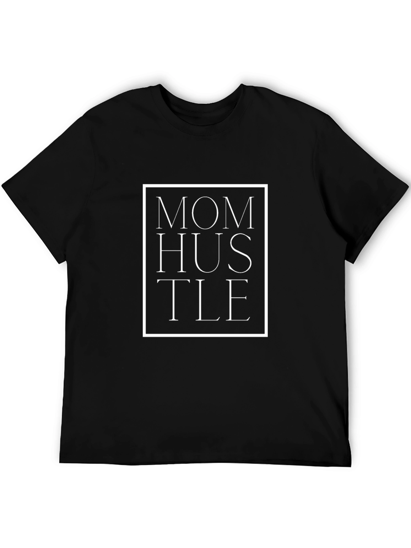 Camiseta Negra Mom Hustle - Estilo Casual y Moderno