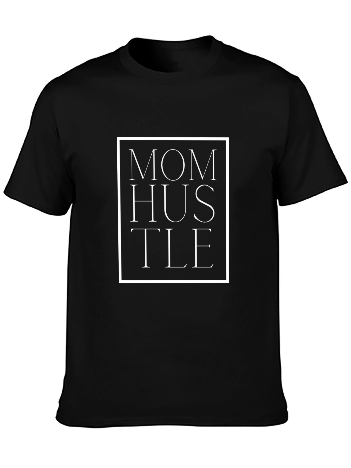 Camiseta Negra Mom Hustle - Estilo Casual y Moderno