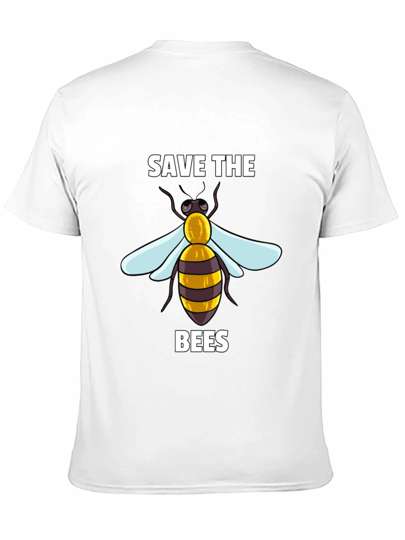 Camiseta Negra Save The Bees con Diseño de Abeja