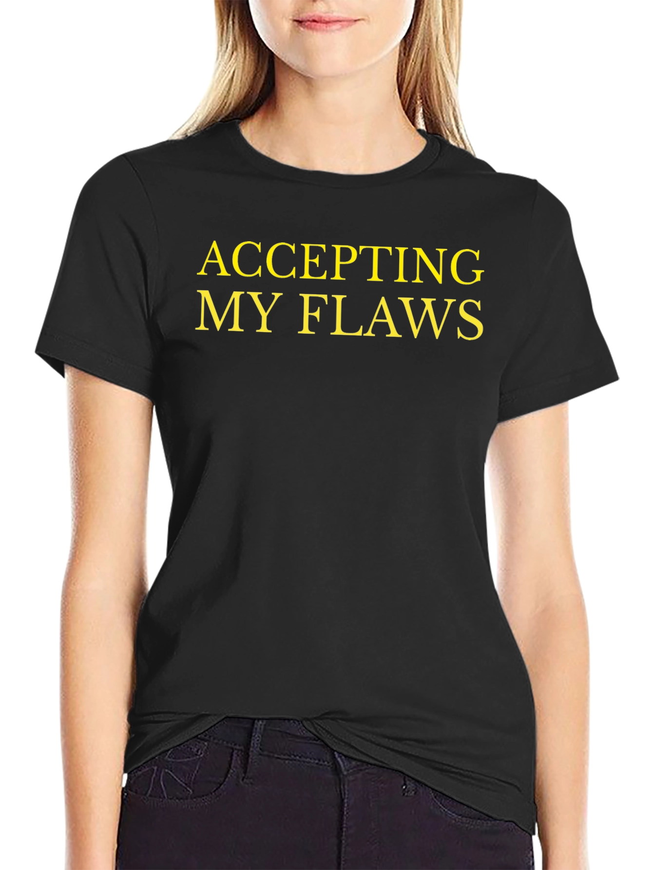 Camiseta Negra: Aceptando Mis Defectos con Estilo