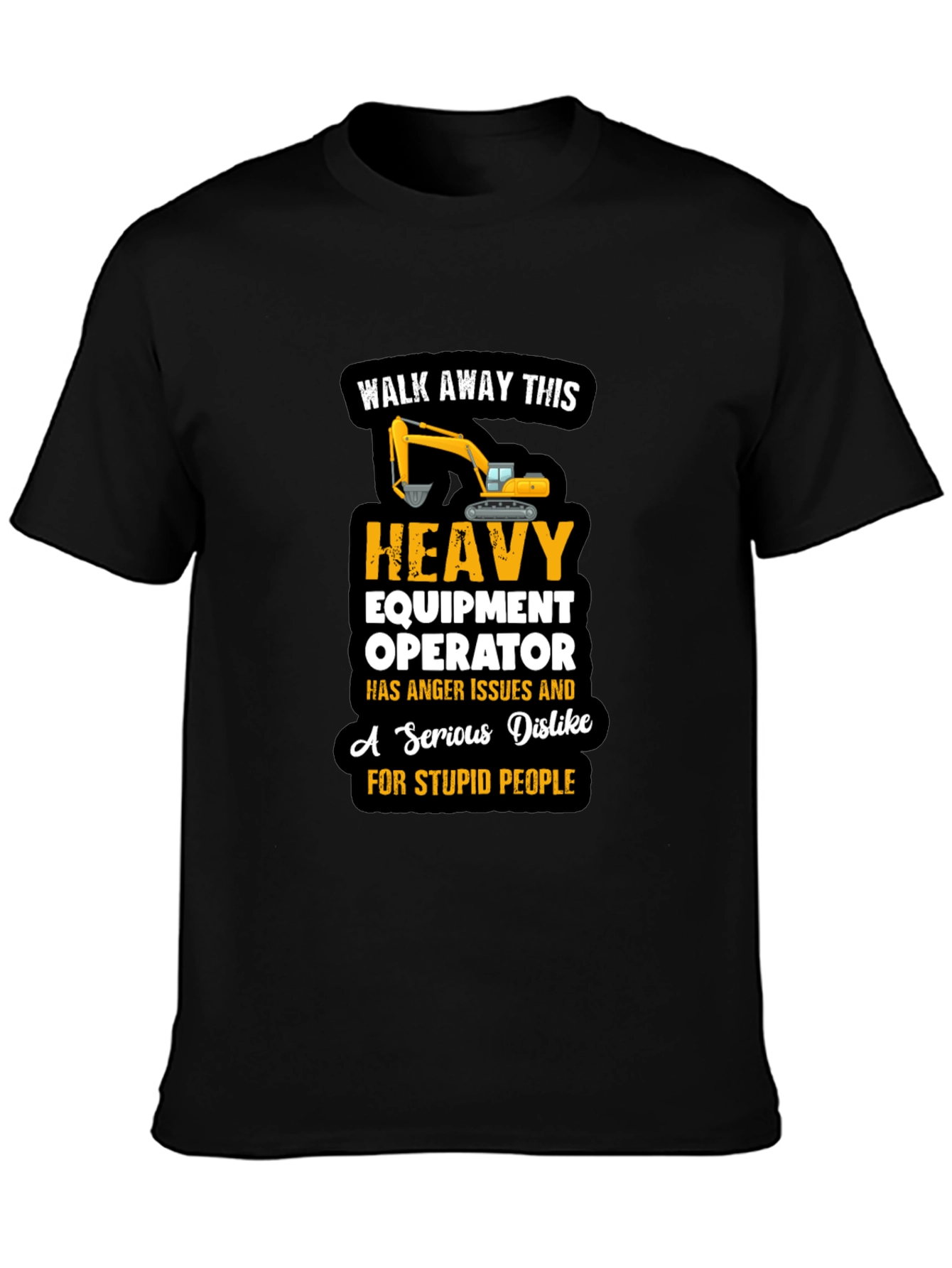 Camiseta Negra Operador Maquinaria Pesada