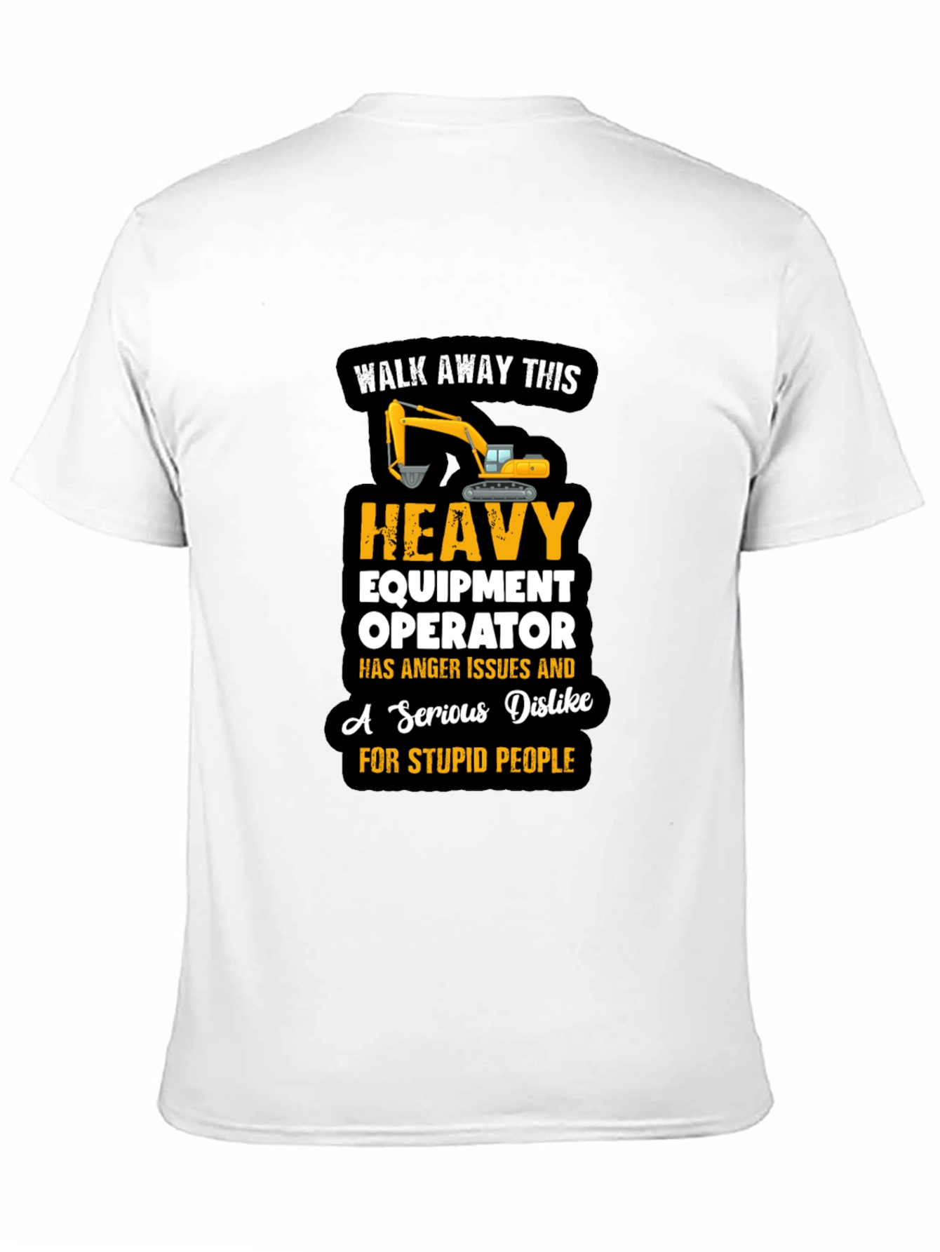Camiseta Negra Operador Maquinaria Pesada