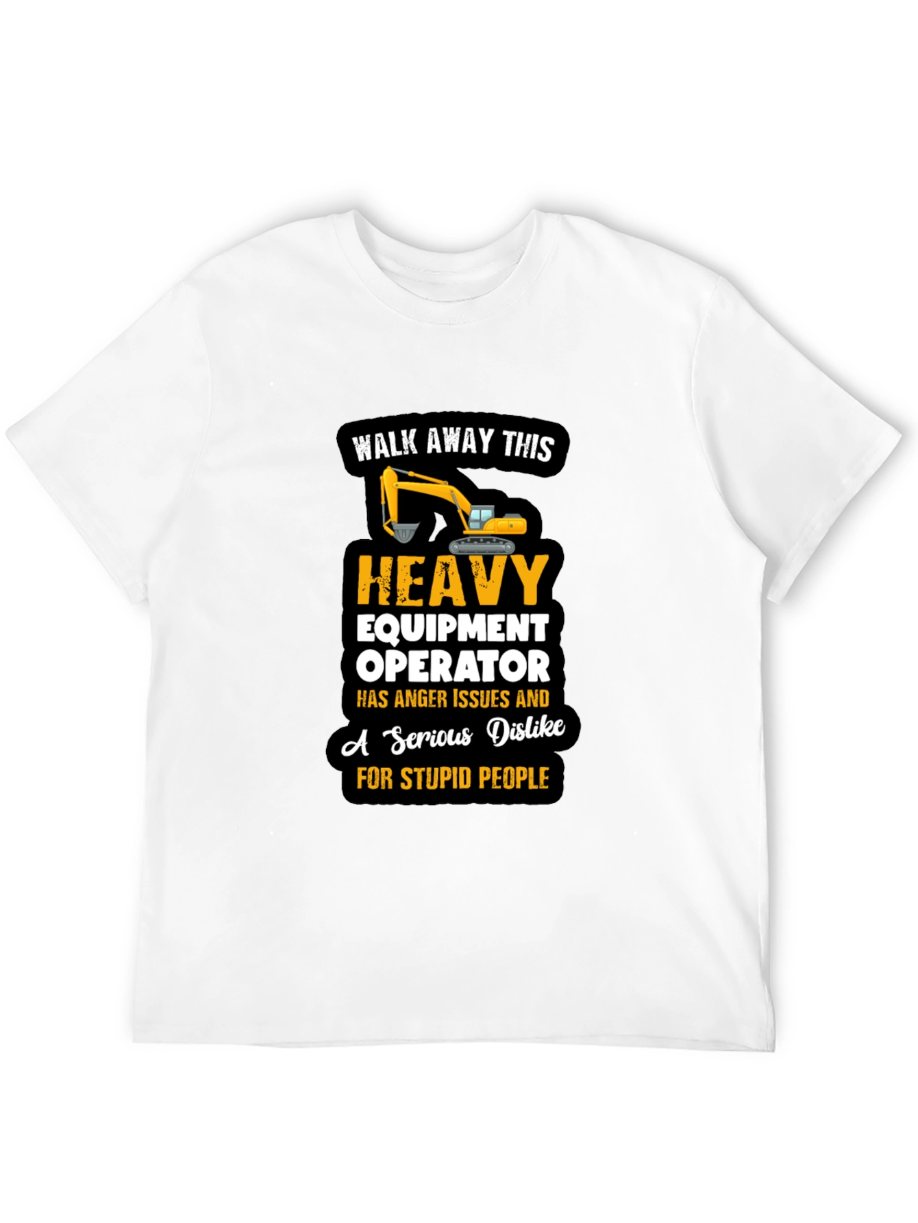 Camiseta Negra Operador Maquinaria Pesada