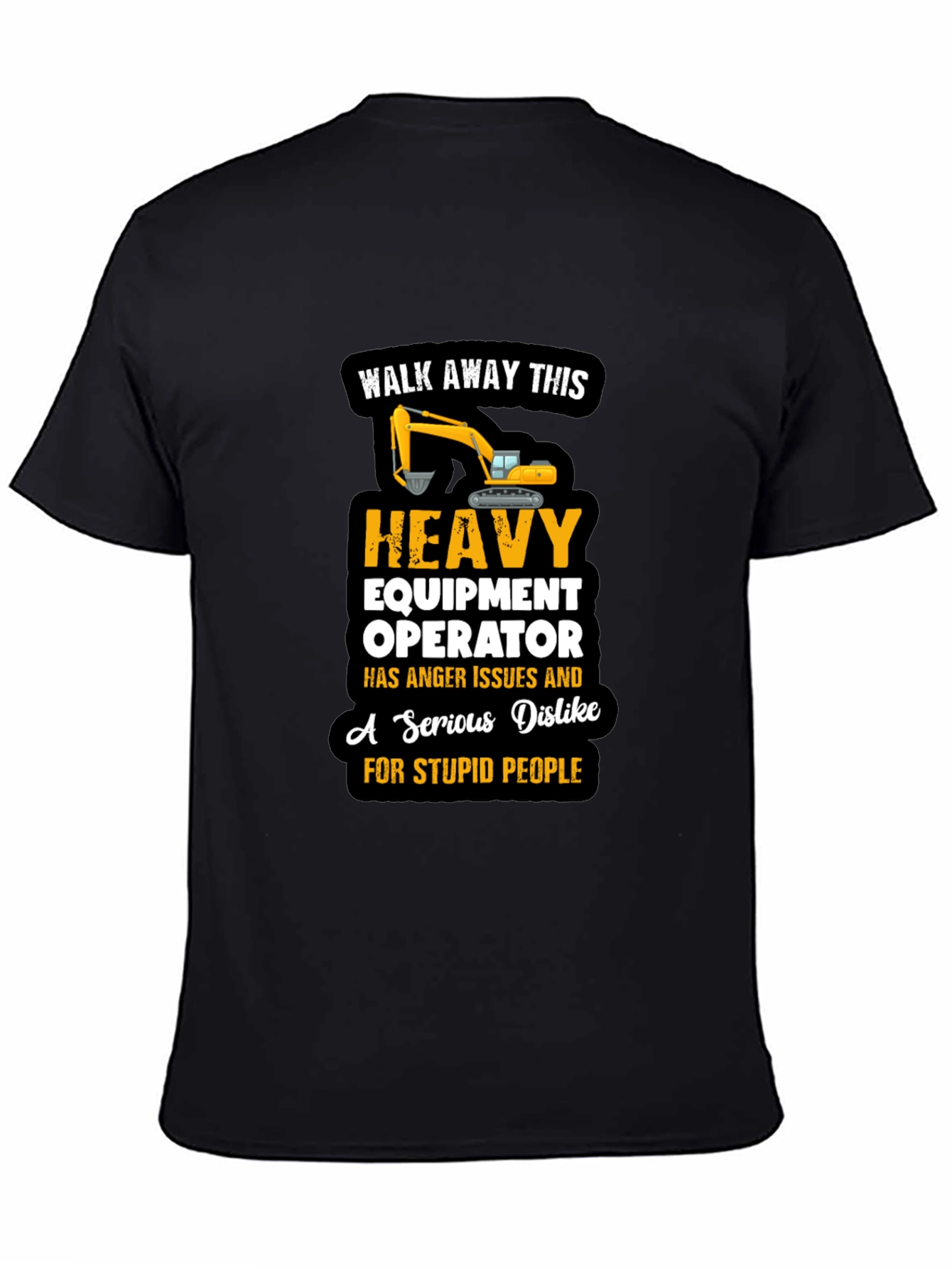 Camiseta Negra Operador Maquinaria Pesada