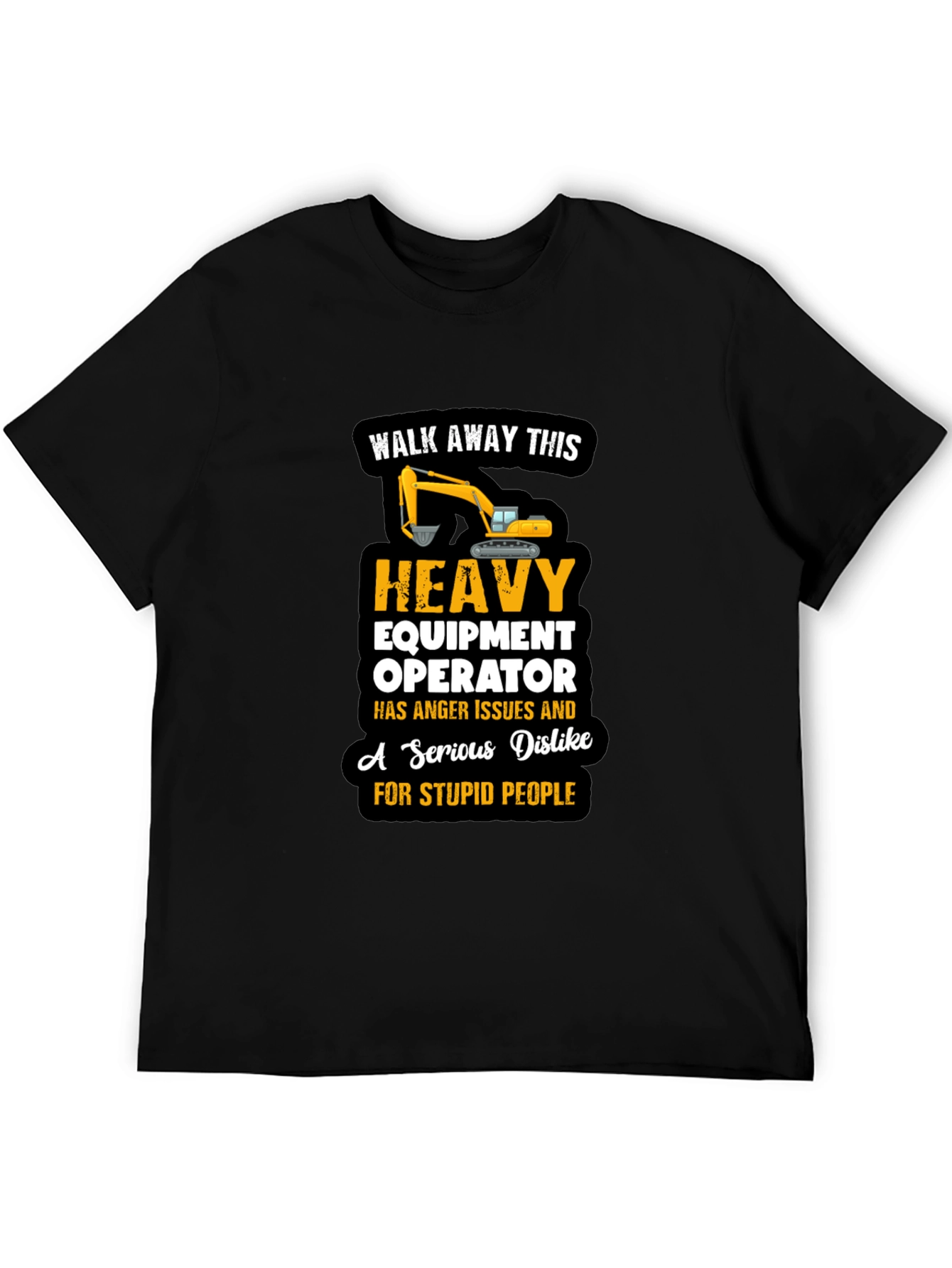 Camiseta Negra Operador Maquinaria Pesada