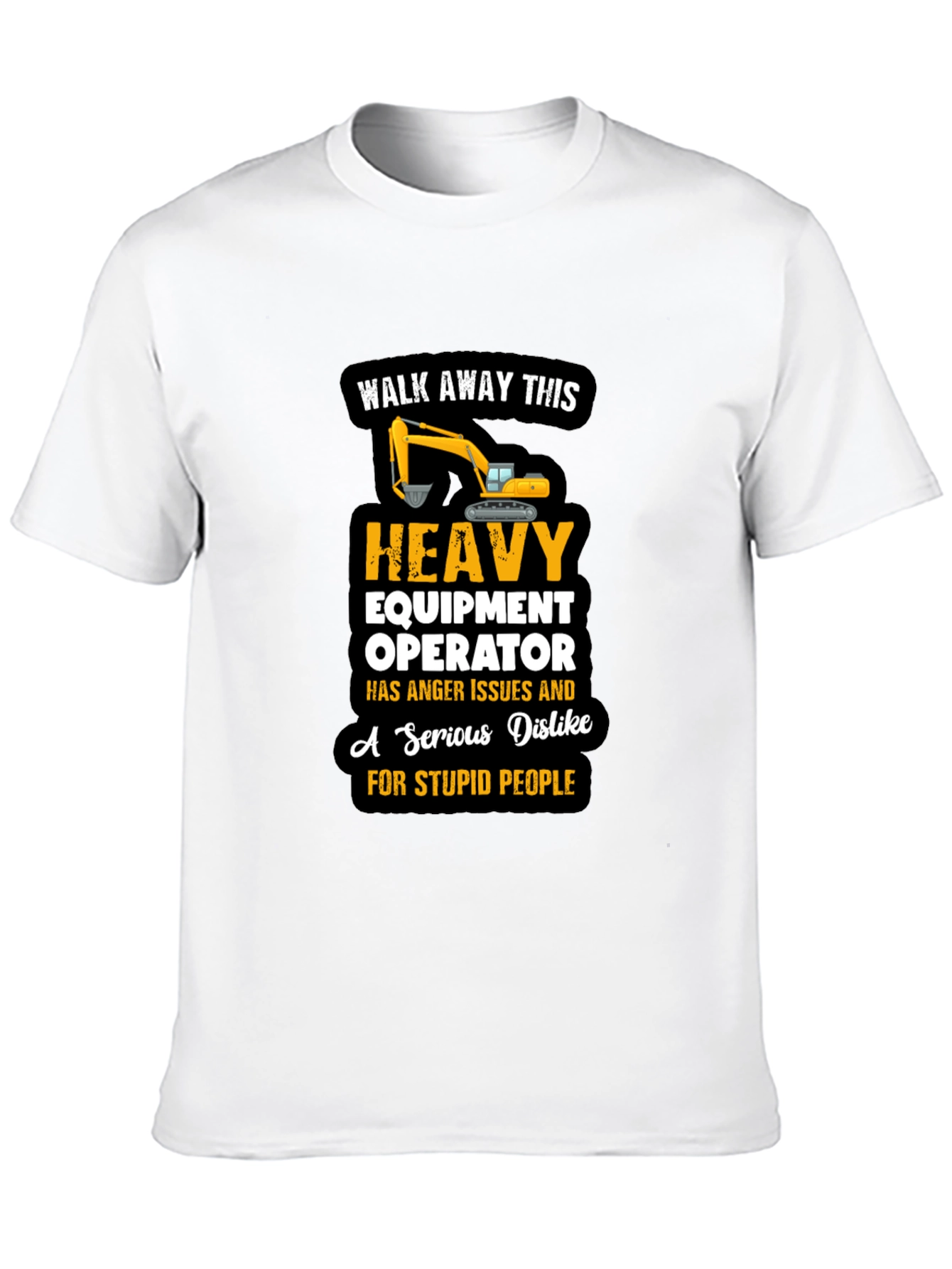 Camiseta Negra Operador Maquinaria Pesada