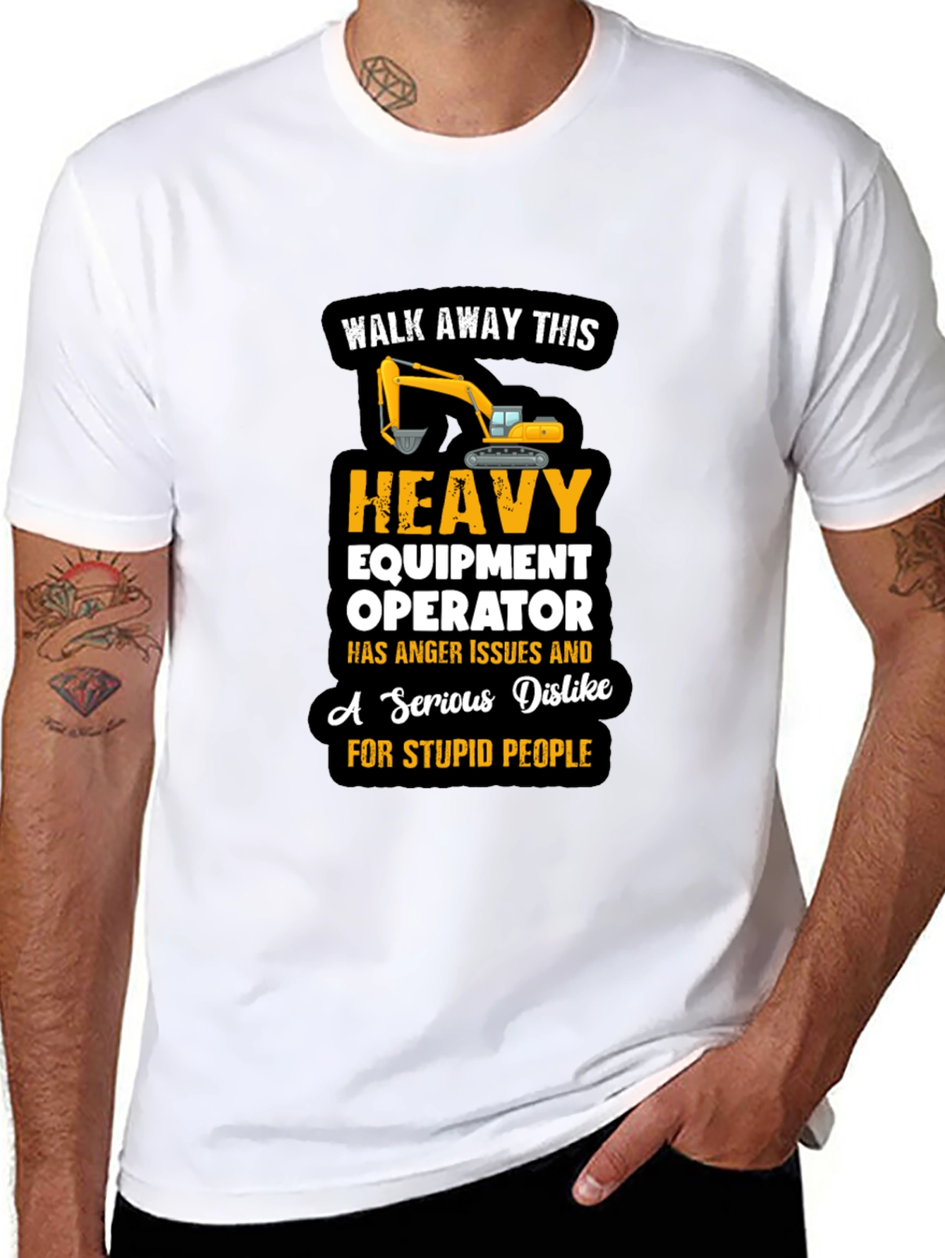 Camiseta Negra Operador Maquinaria Pesada