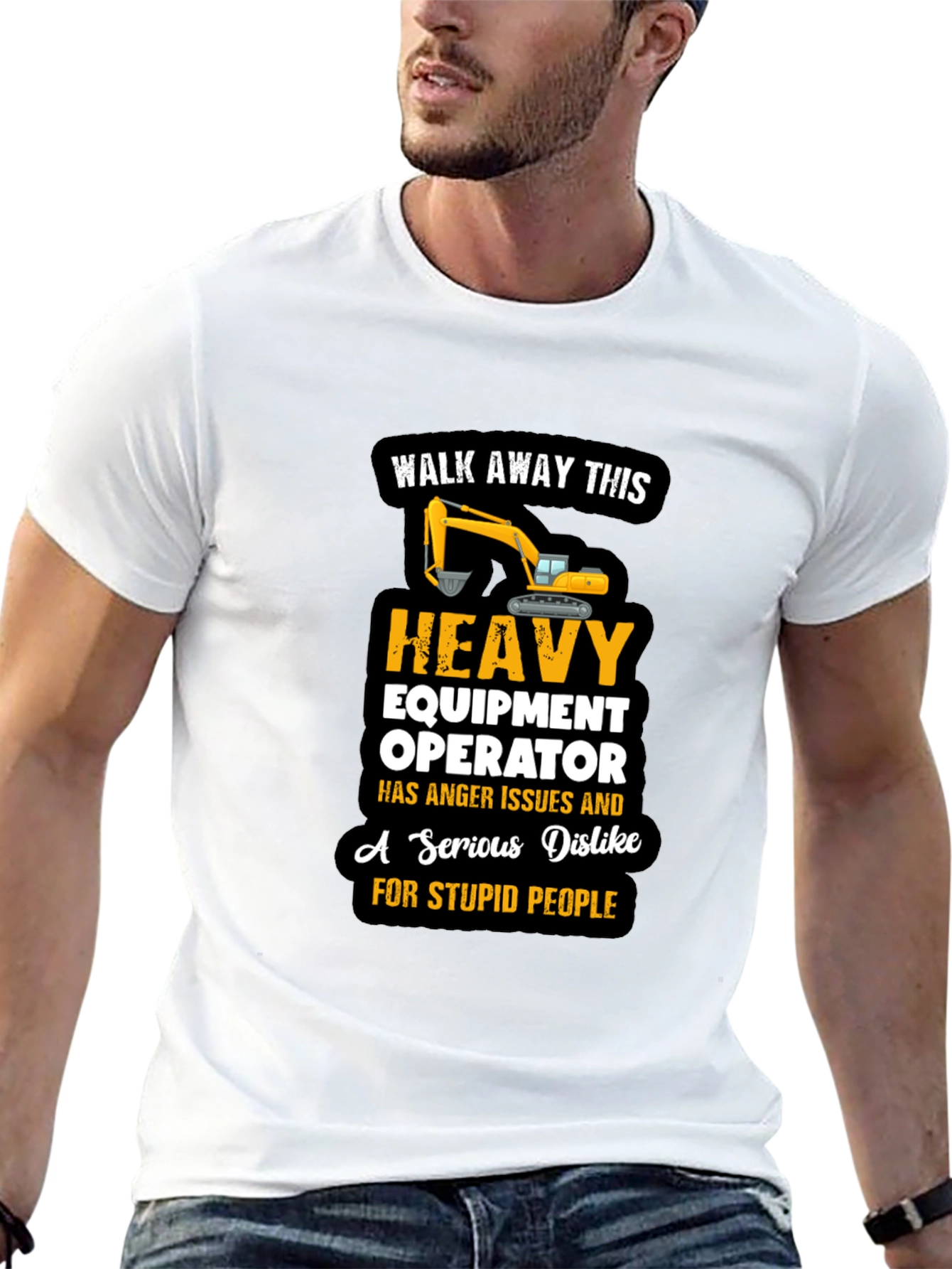 Camiseta Negra Operador Maquinaria Pesada