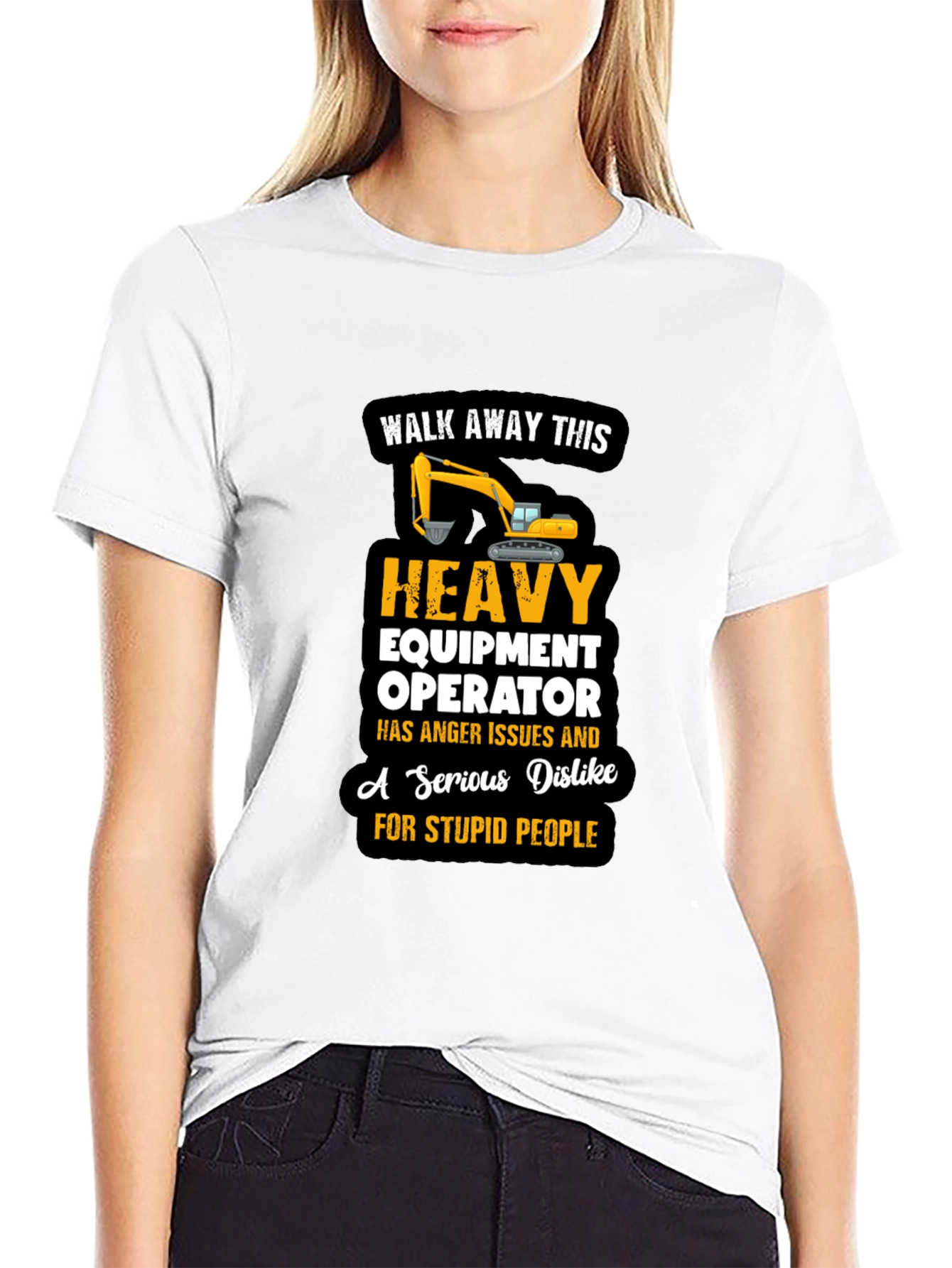 Camiseta Negra Operador Maquinaria Pesada