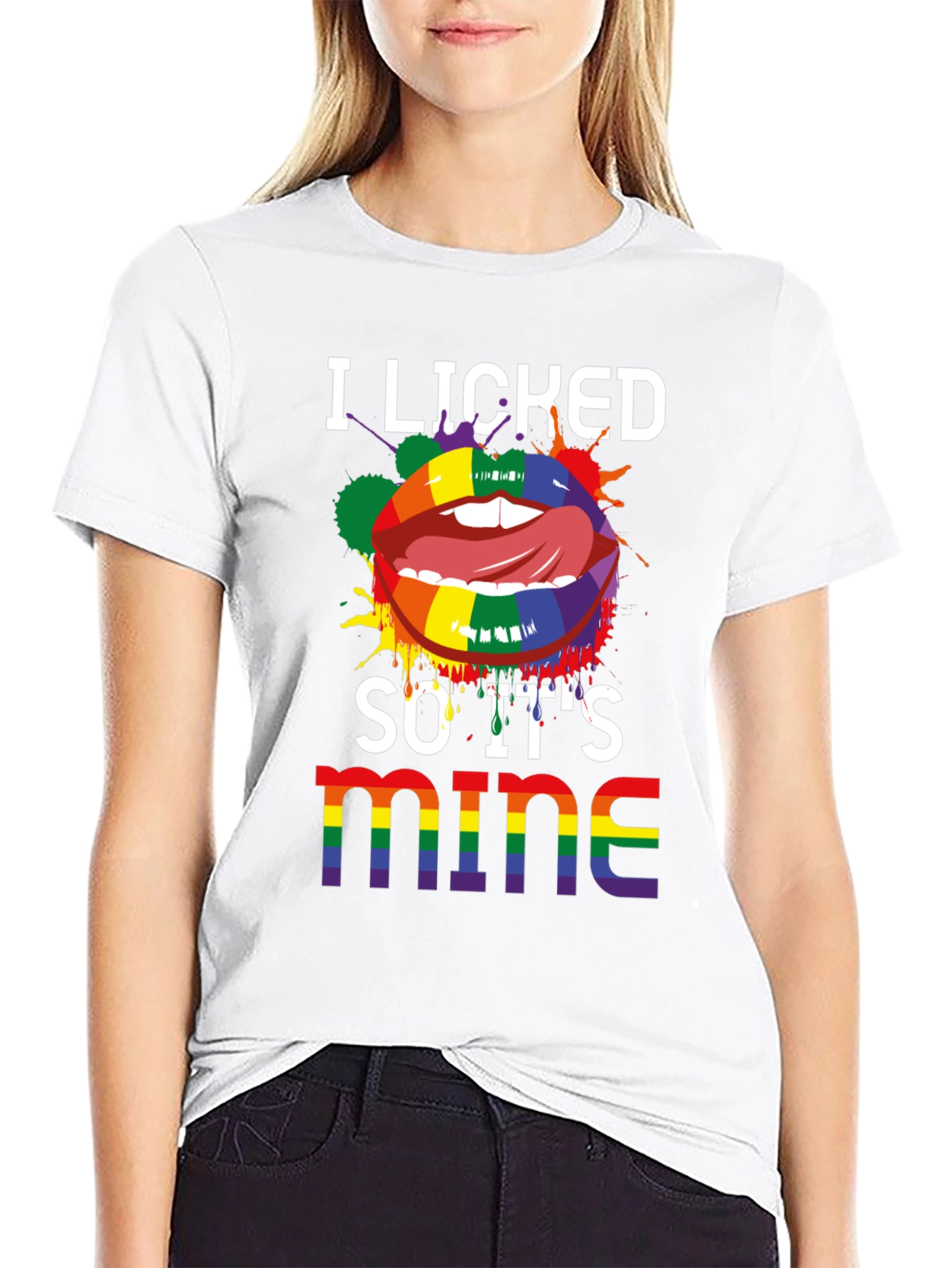 Camiseta LGBT Lo lamí así que es mío