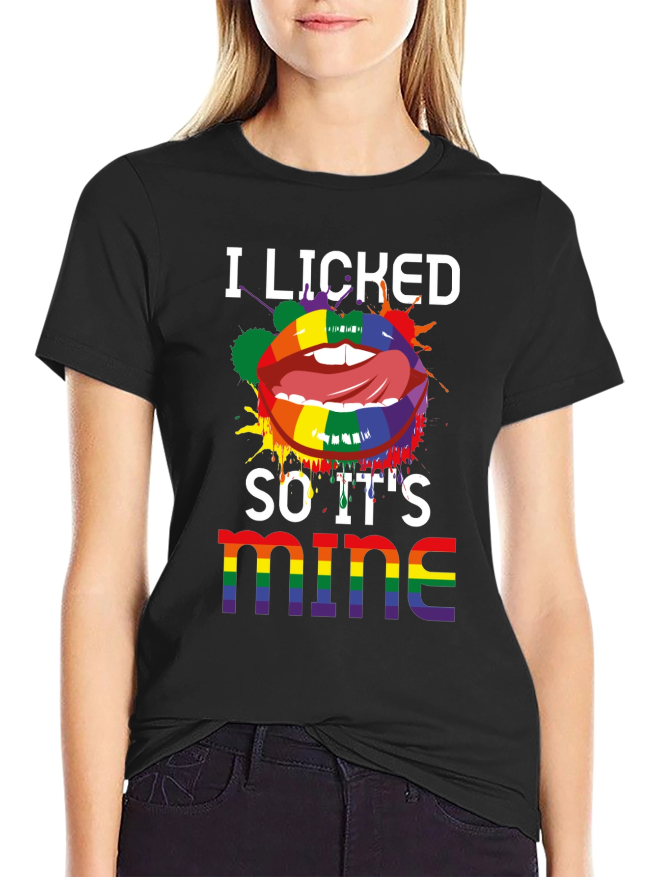 Camiseta LGBT Lo lamí así que es mío