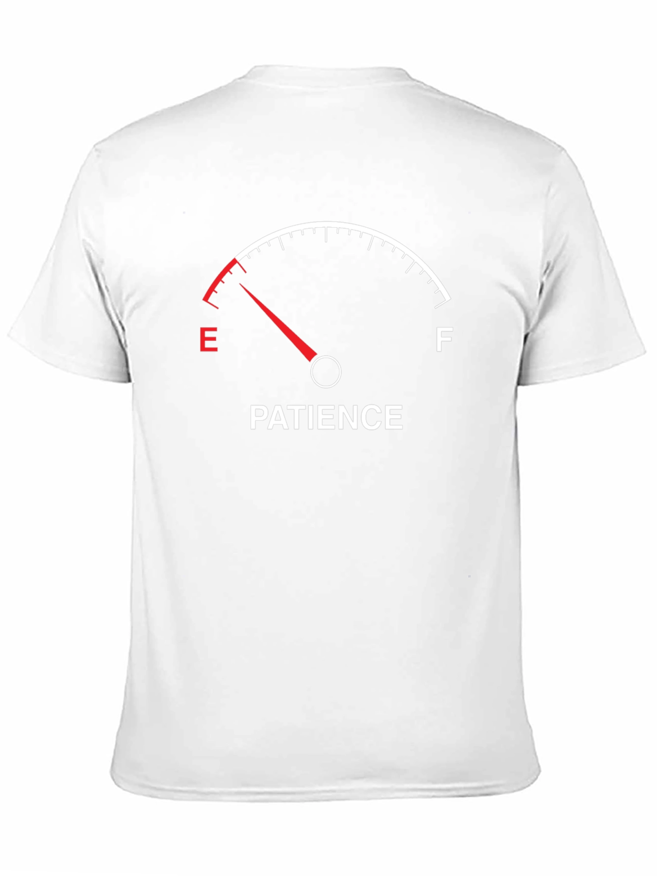 Camiseta Negra Medidor Paciencia Agotándose - Divertida!