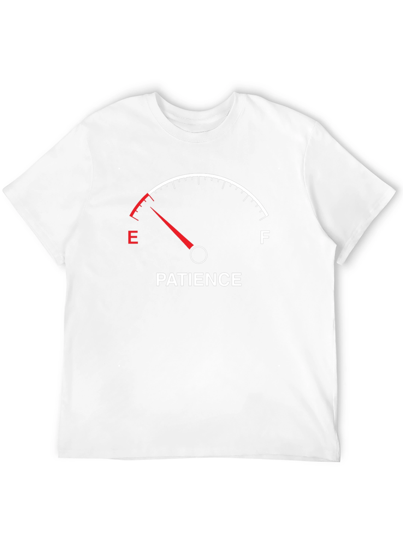 Camiseta Negra Medidor Paciencia Agotándose - Divertida!