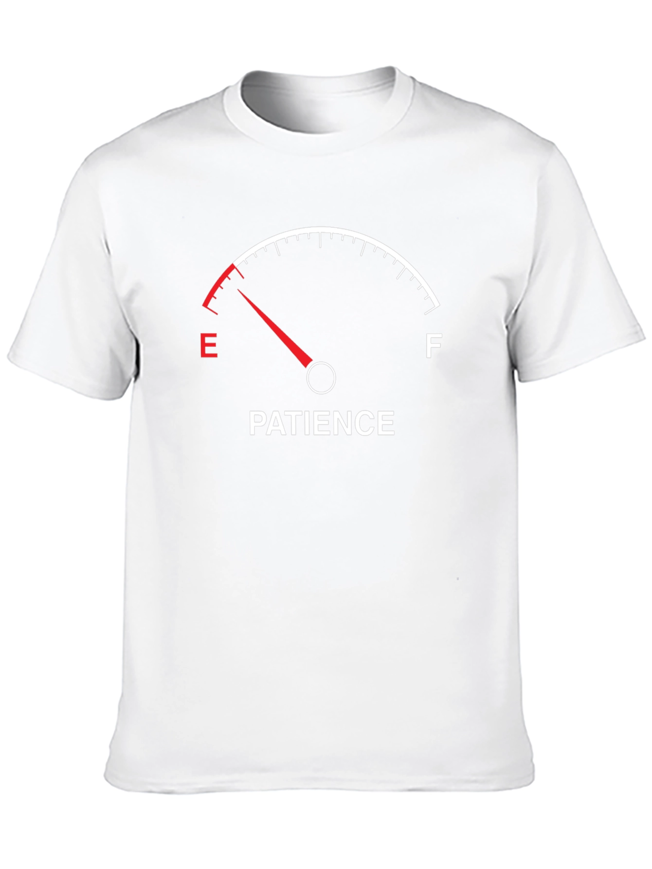 Camiseta Negra Medidor Paciencia Agotándose - Divertida!