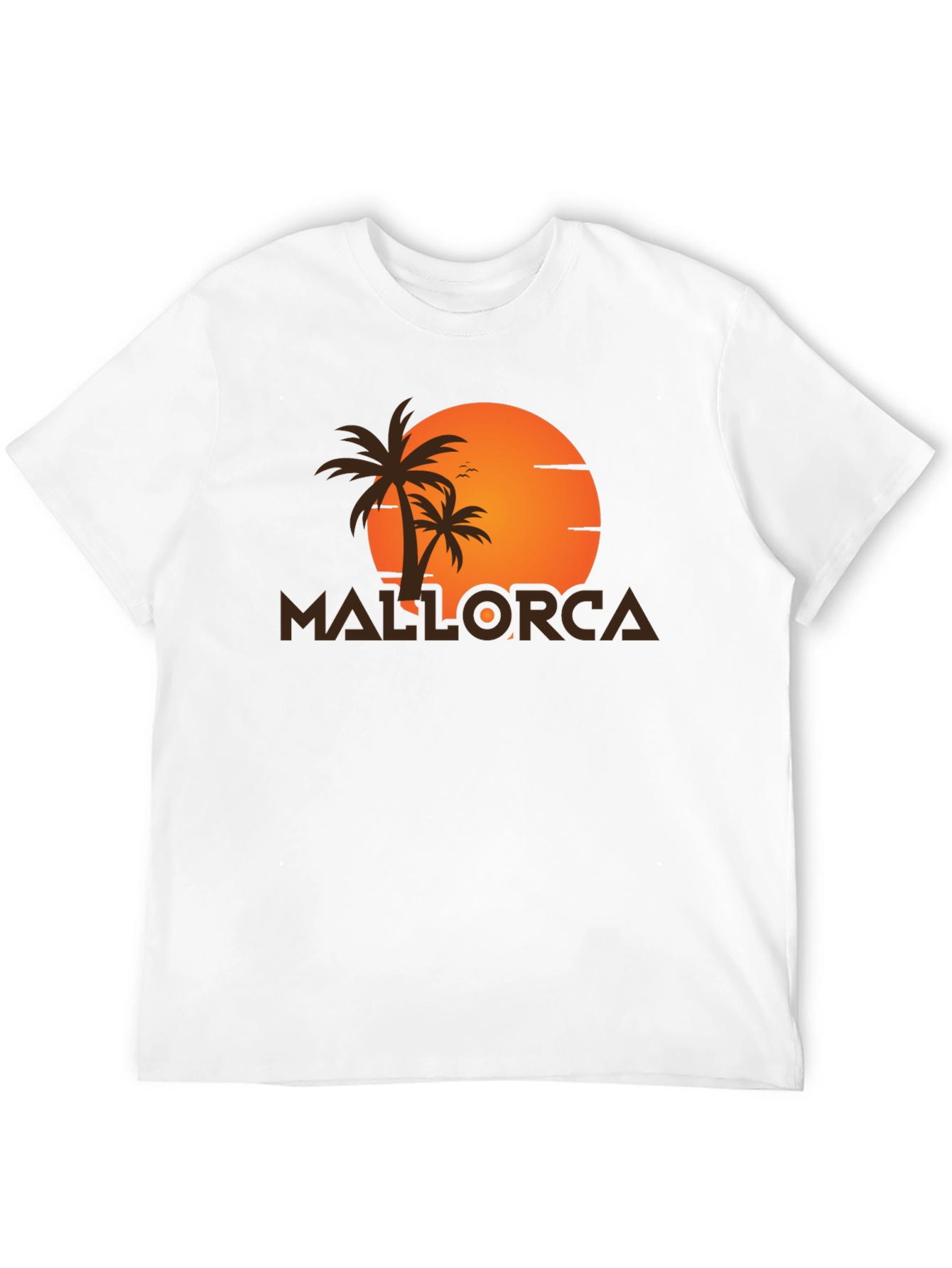 Camiseta Negra Mallorca Sunset - Estilo Vacacional