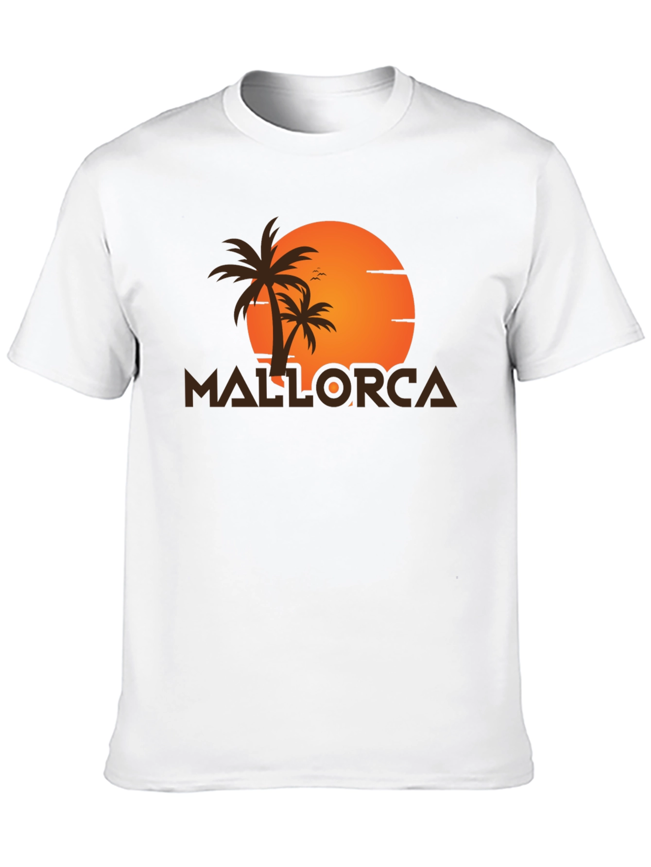 Camiseta Negra Mallorca Sunset - Estilo Vacacional