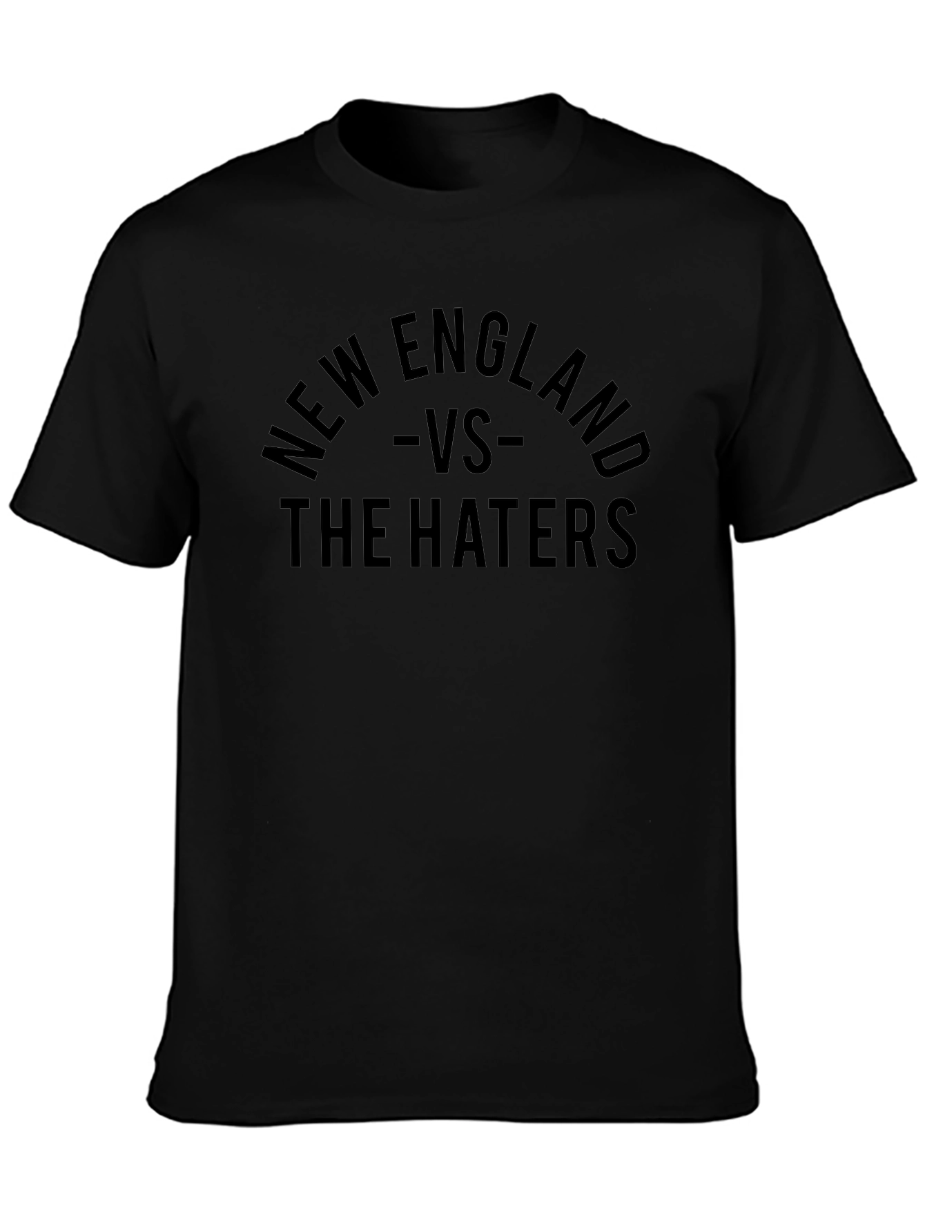 Camiseta Negra New England vs The Haters