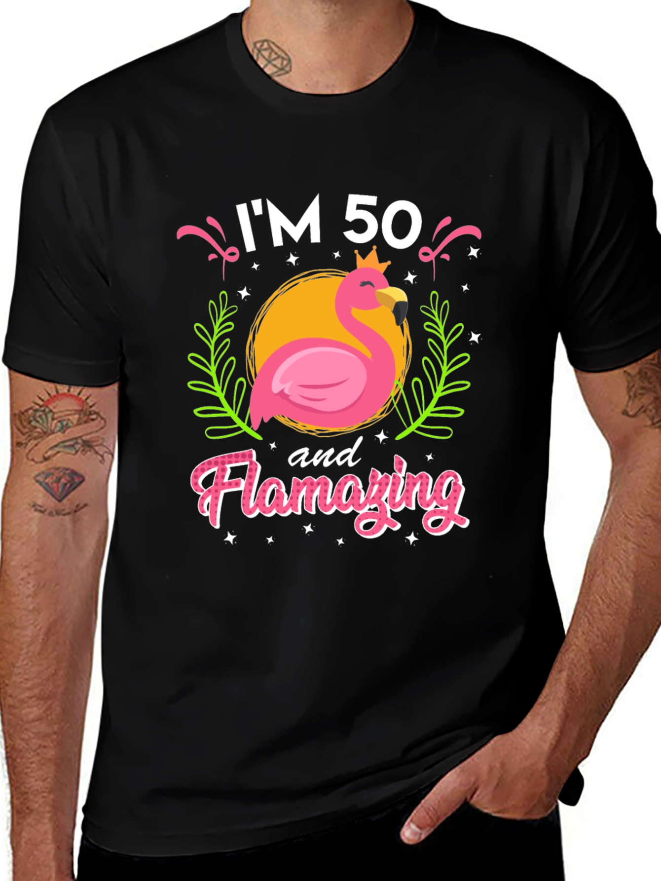 Camiseta Im 50 and Flamazing