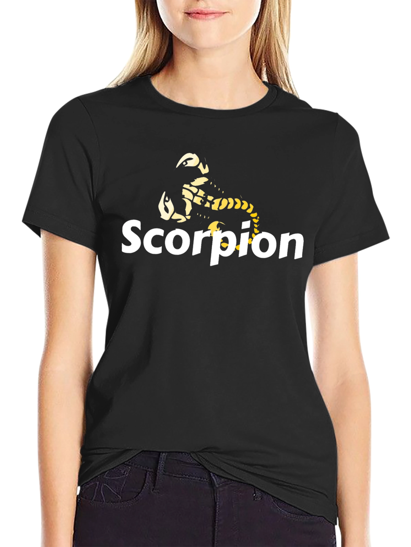 Camiseta Negra Hombre - Diseño Escorpión
