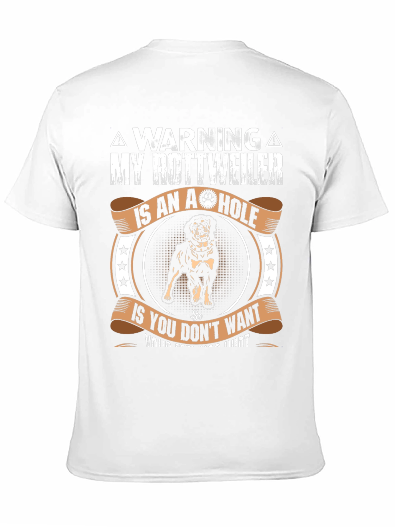 Camiseta Rottweiler con Advertencia