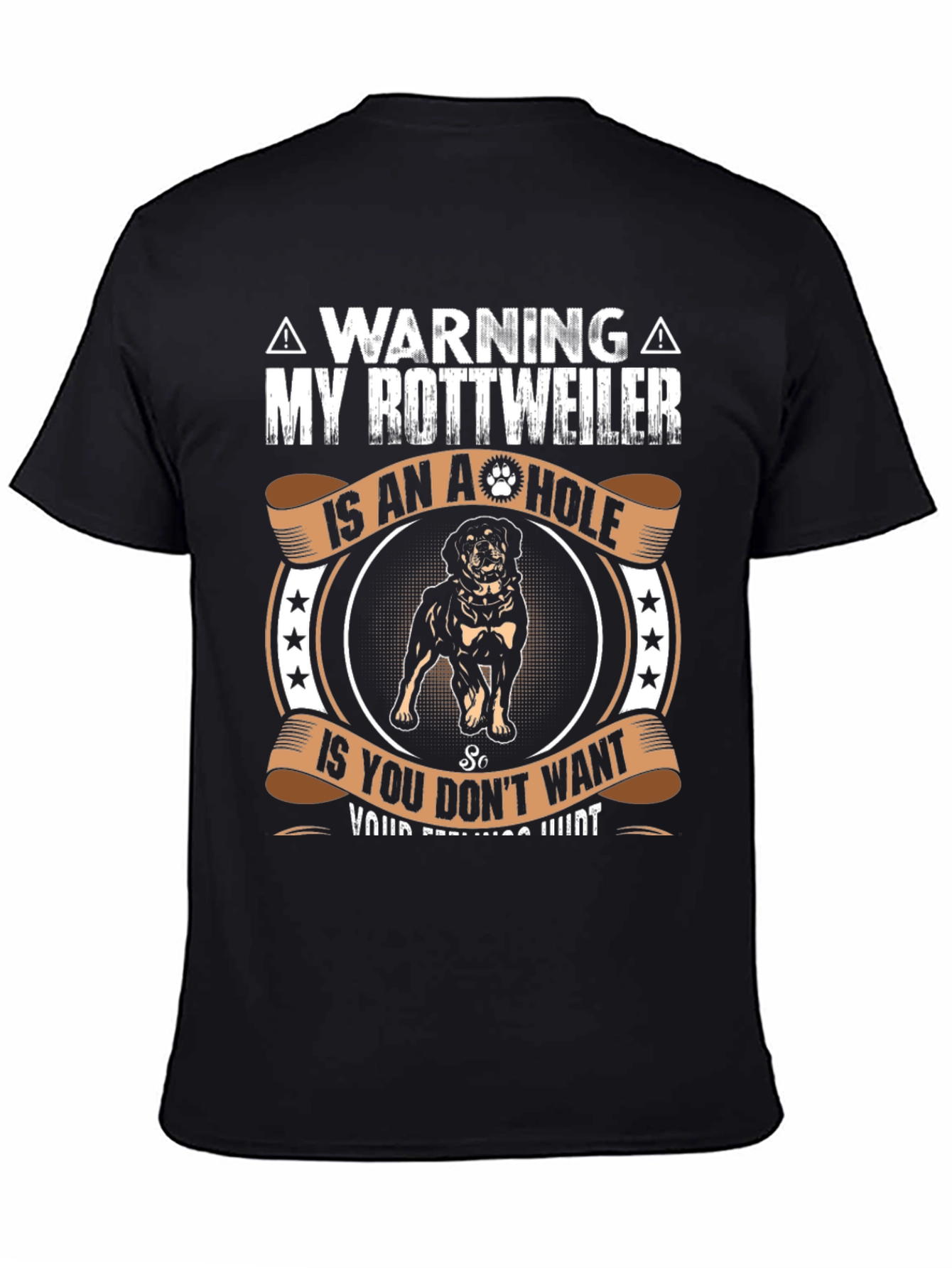Camiseta Rottweiler con Advertencia