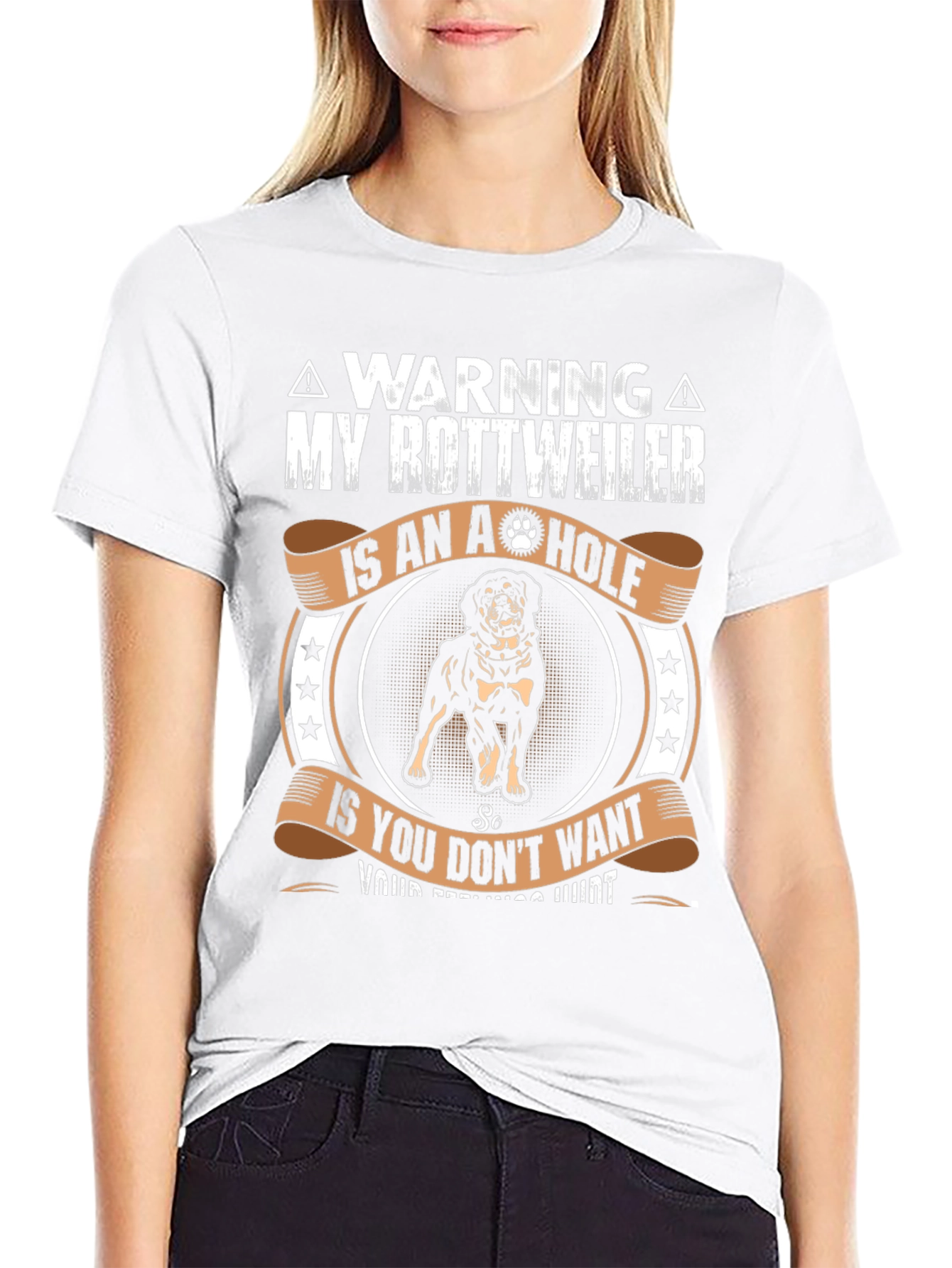 Camiseta Rottweiler con Advertencia