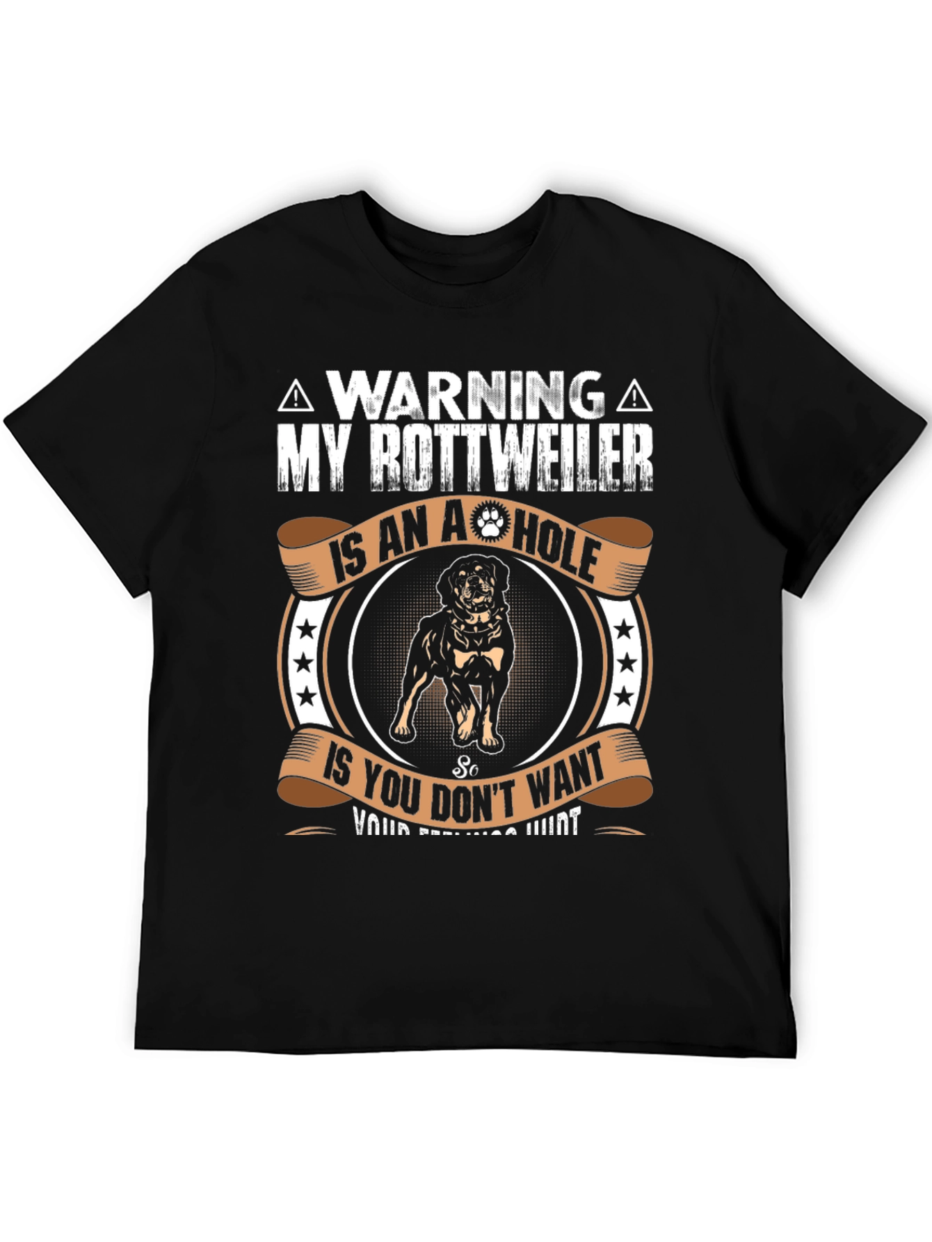 Camiseta Rottweiler con Advertencia