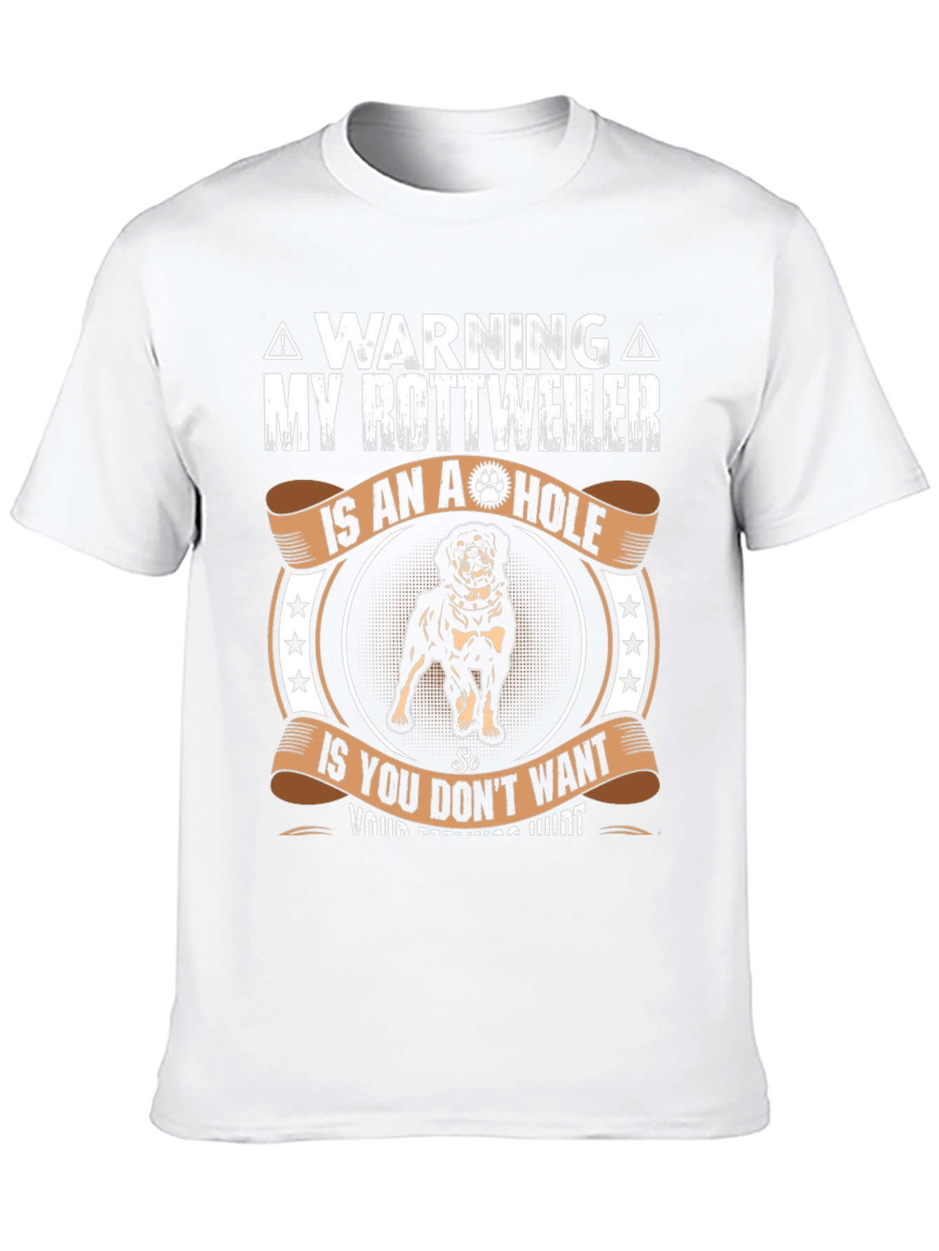 Camiseta Rottweiler con Advertencia