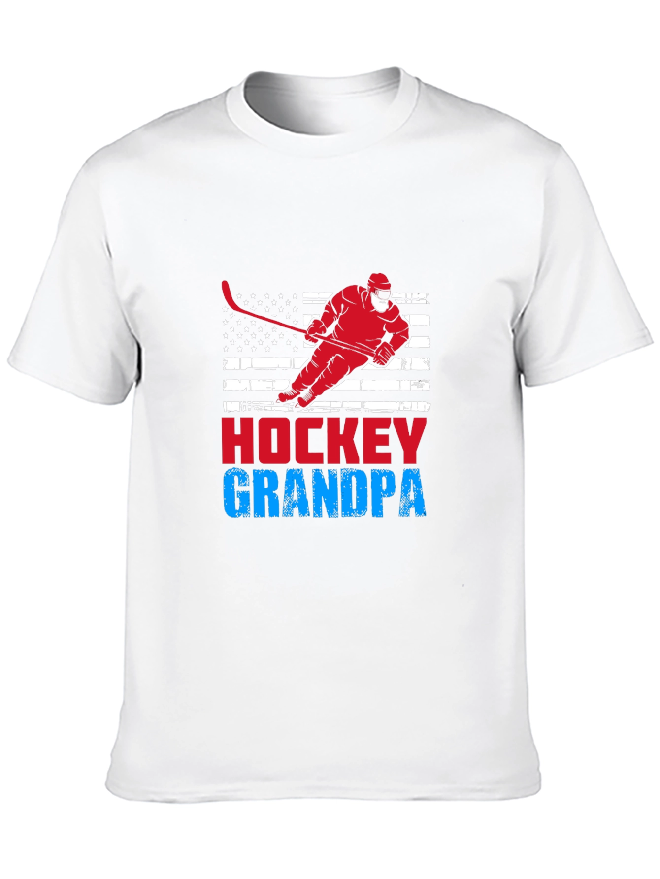 Camiseta Negra Hockey Abuelo Diseño Patriótico