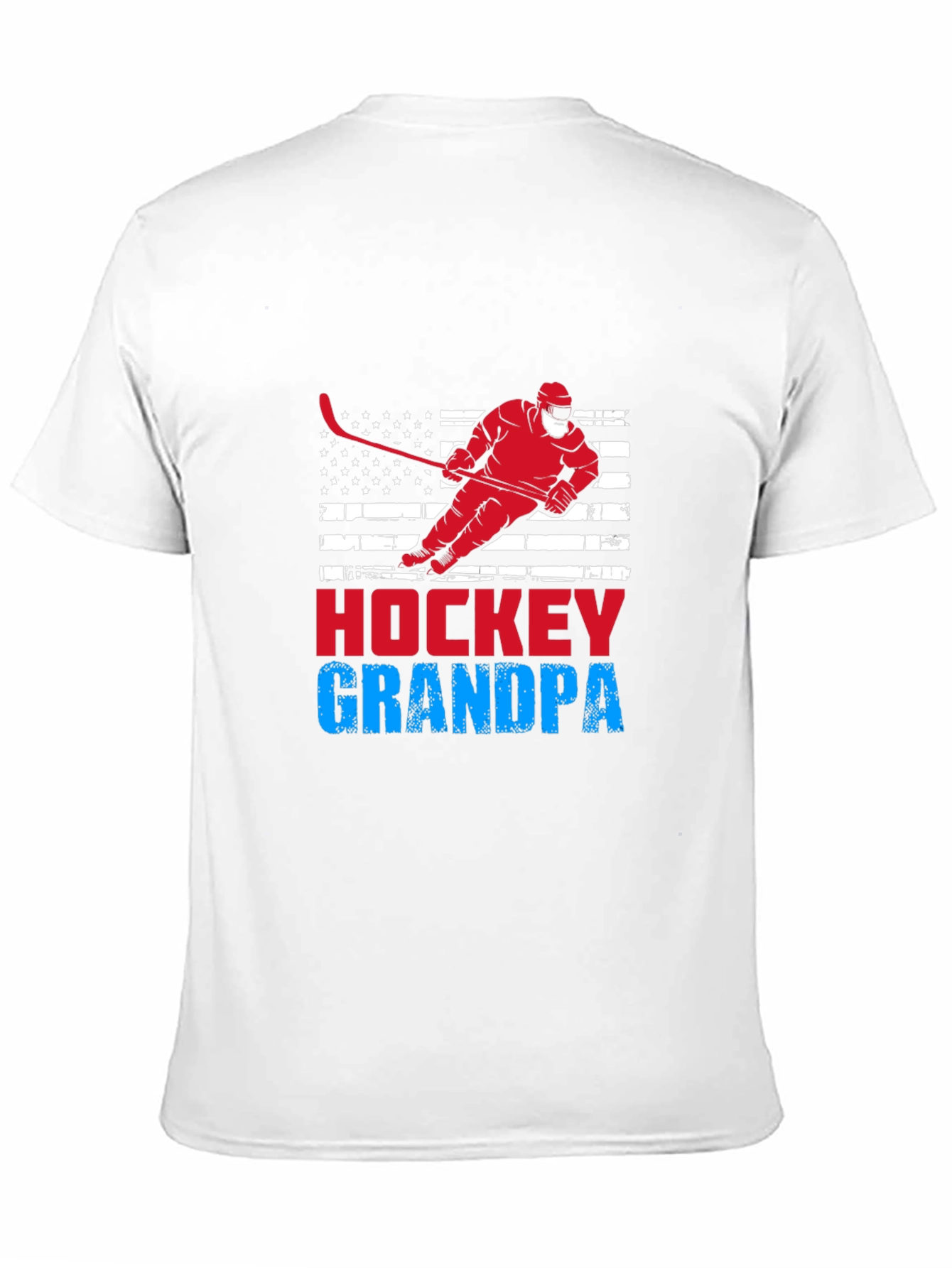 Camiseta Negra Hockey Abuelo Diseño Patriótico
