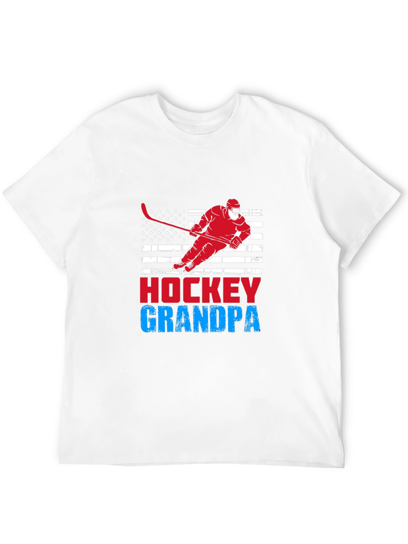 Camiseta Negra Hockey Abuelo Diseño Patriótico