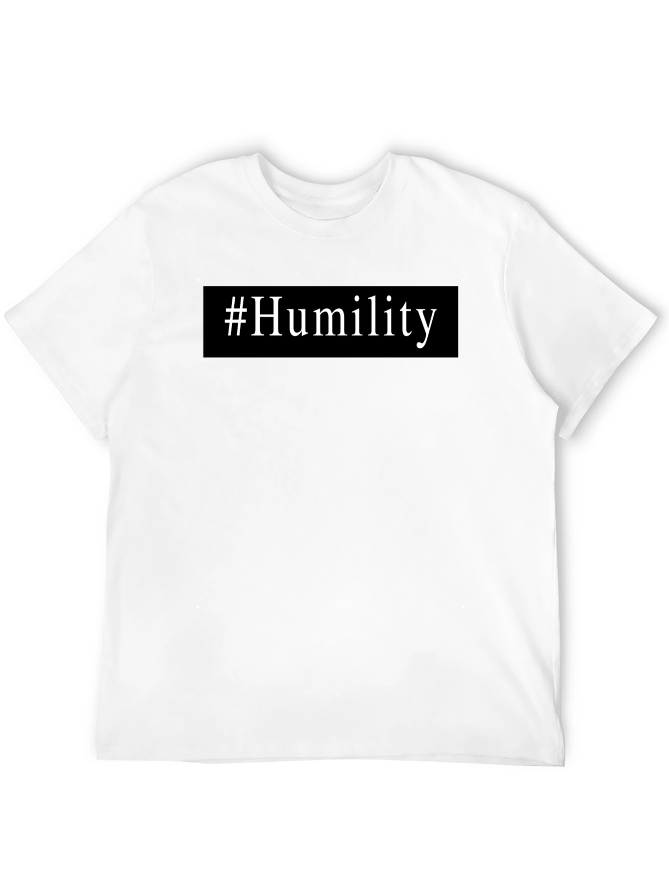 Camiseta Negra #Humildad Casual Hombre