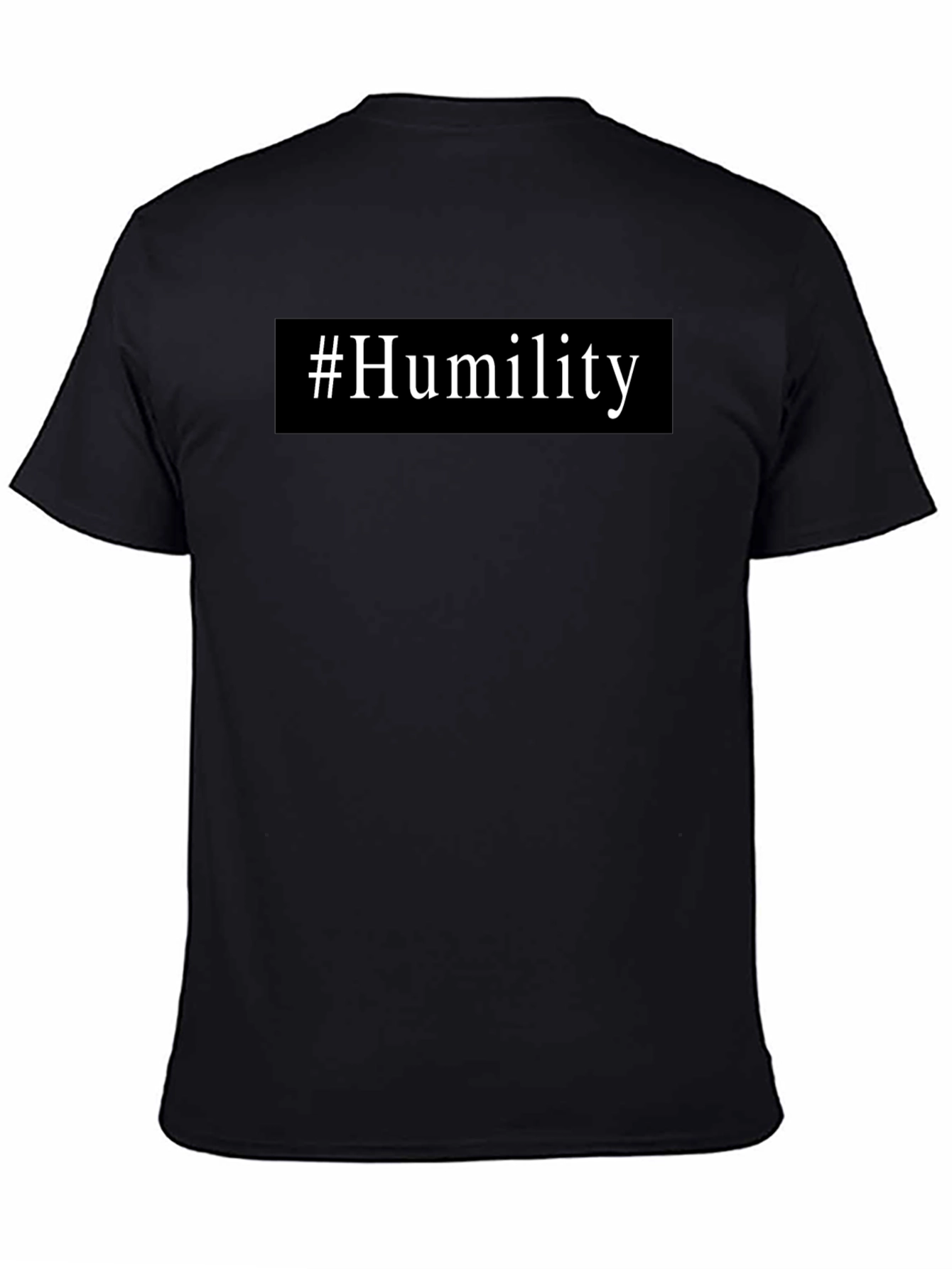Camiseta Negra #Humildad Casual Hombre