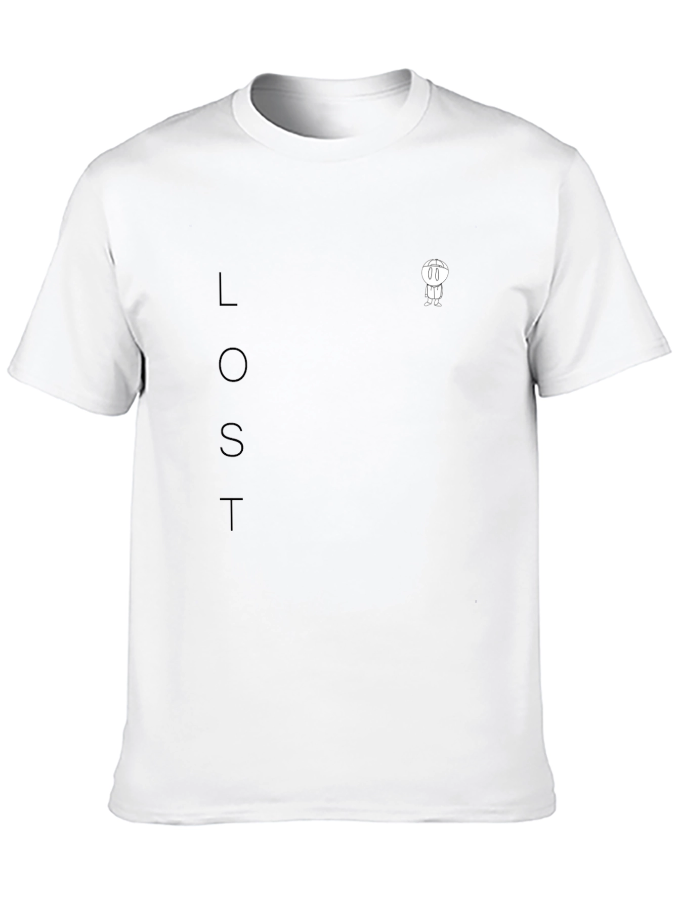 Camiseta Negra Lost Estampada