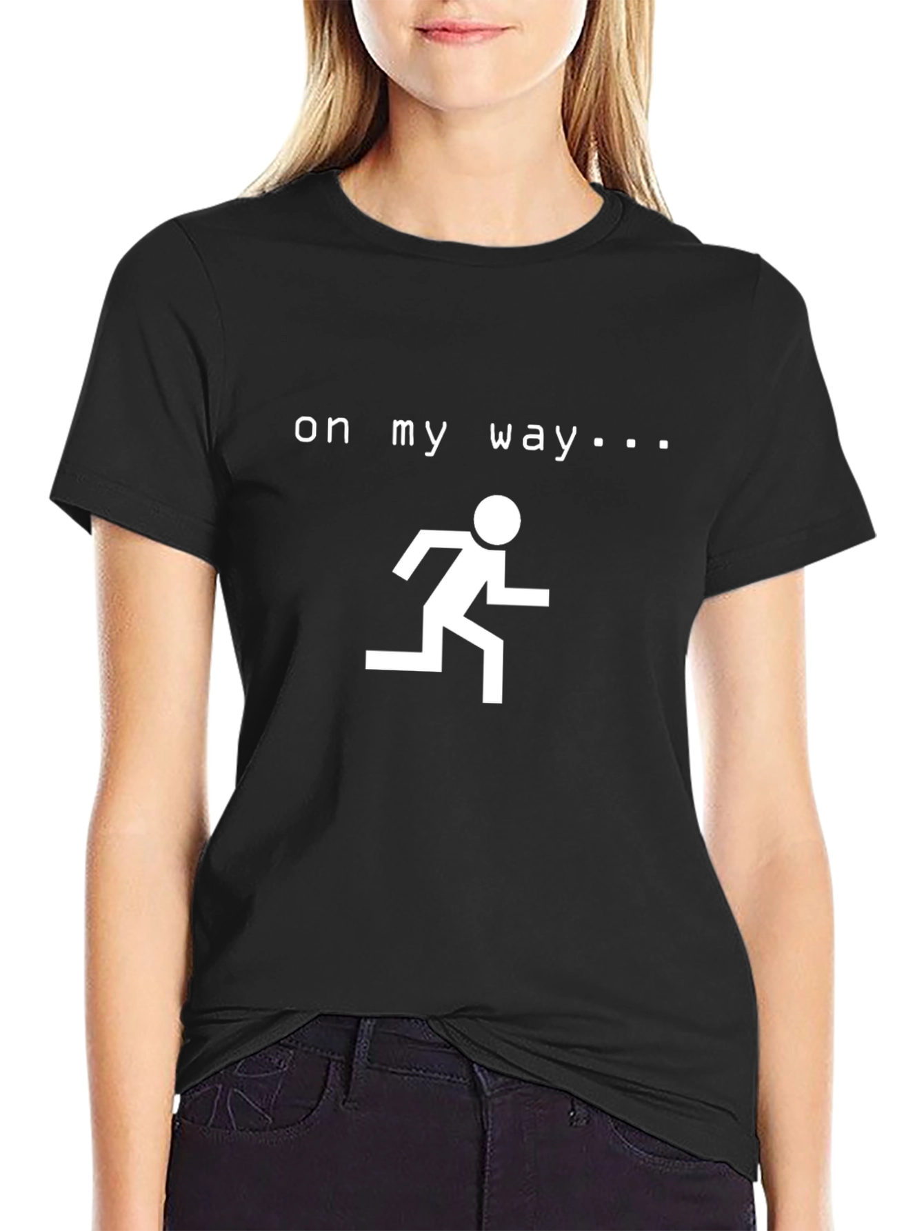 Camiseta Negra Hombre - On My Way