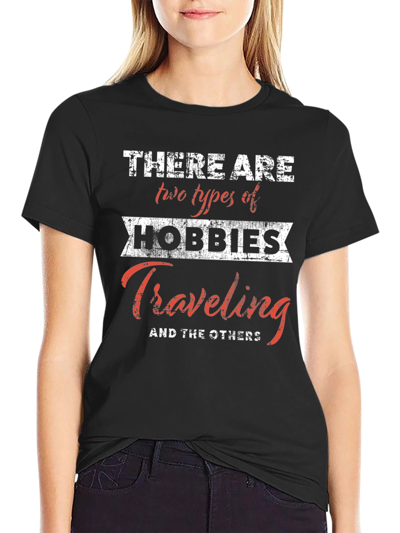 Camiseta Negra Hobbies Viajes