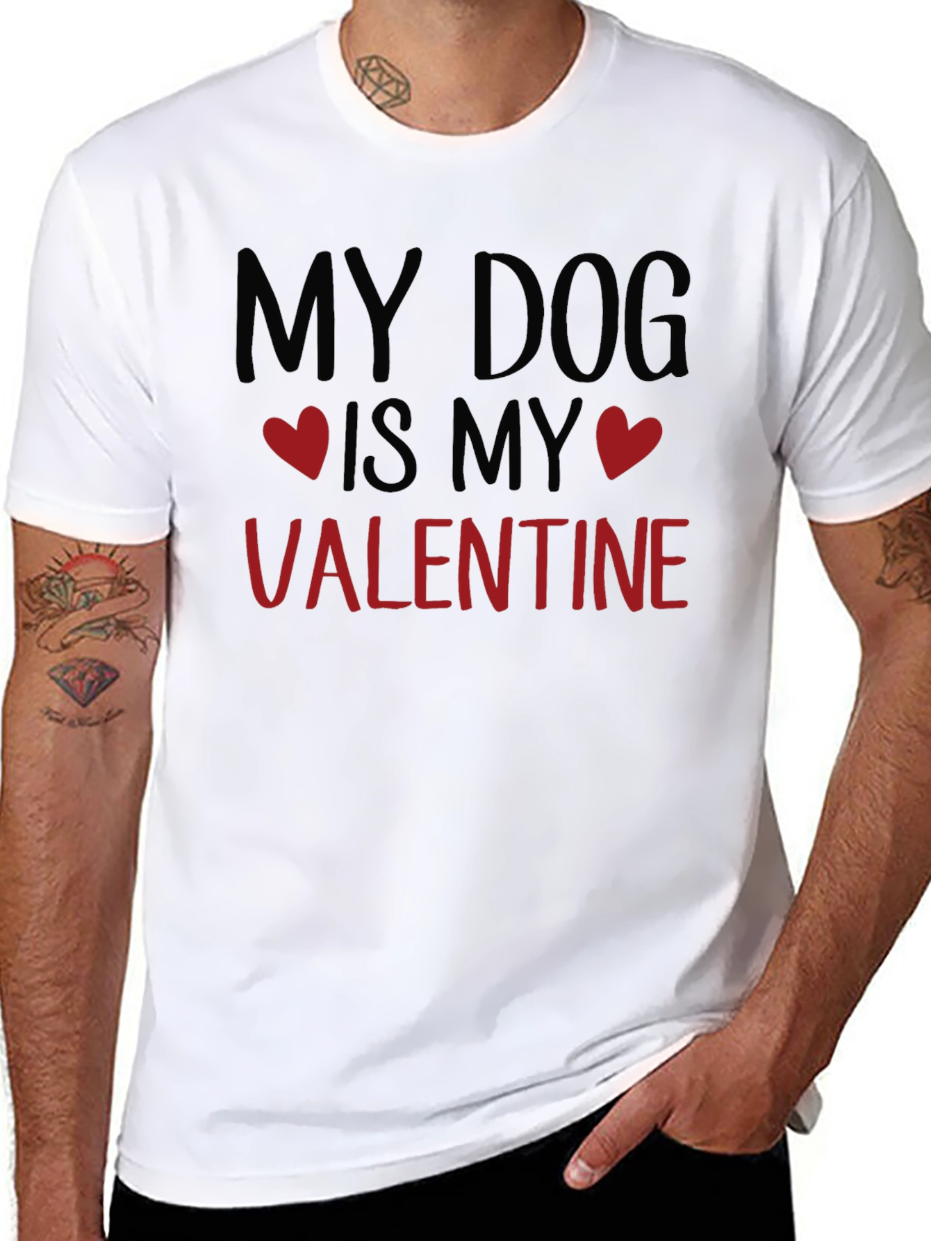 Camiseta Negra My Dog is My Valentine