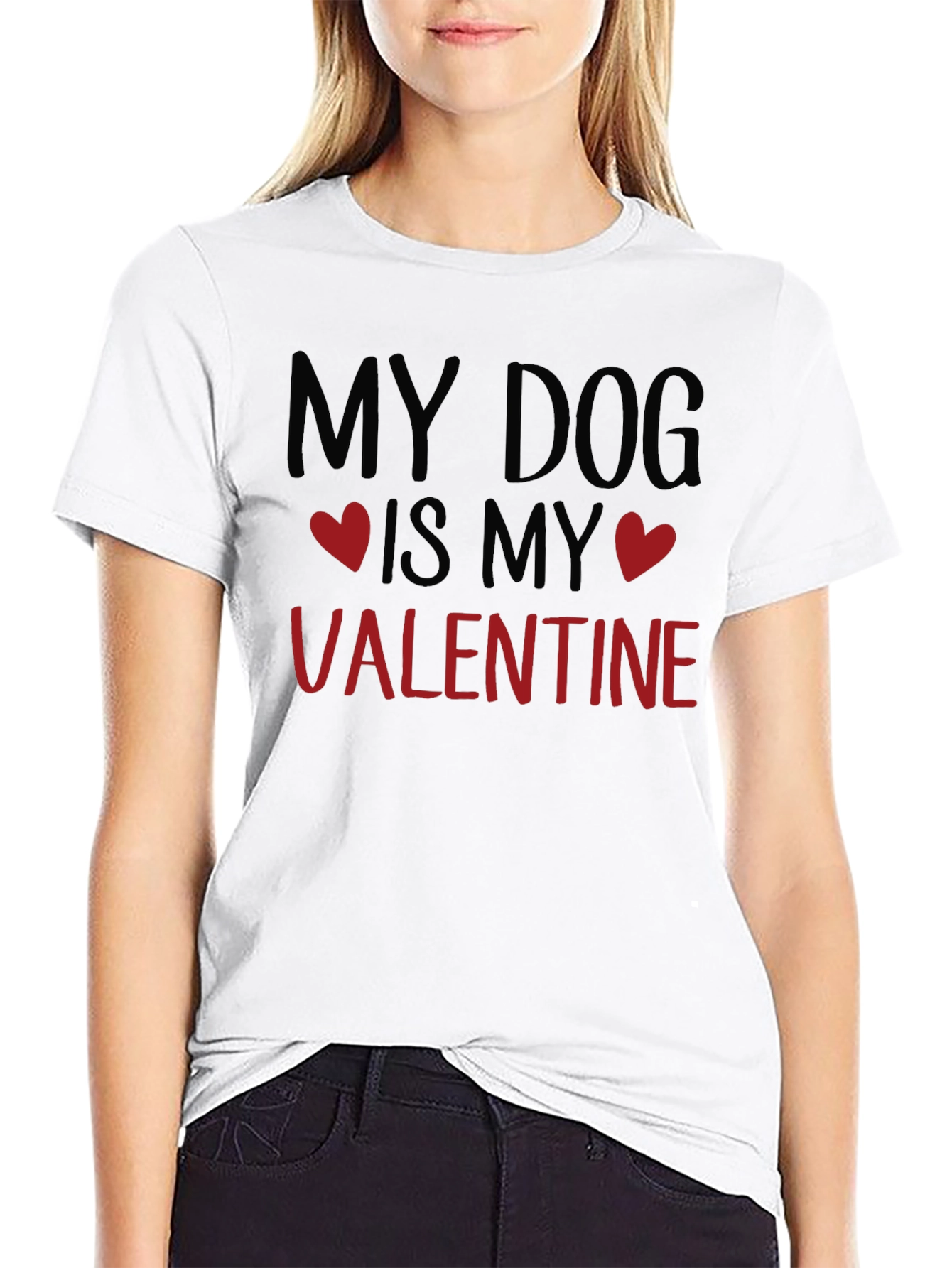 Camiseta Negra My Dog is My Valentine
