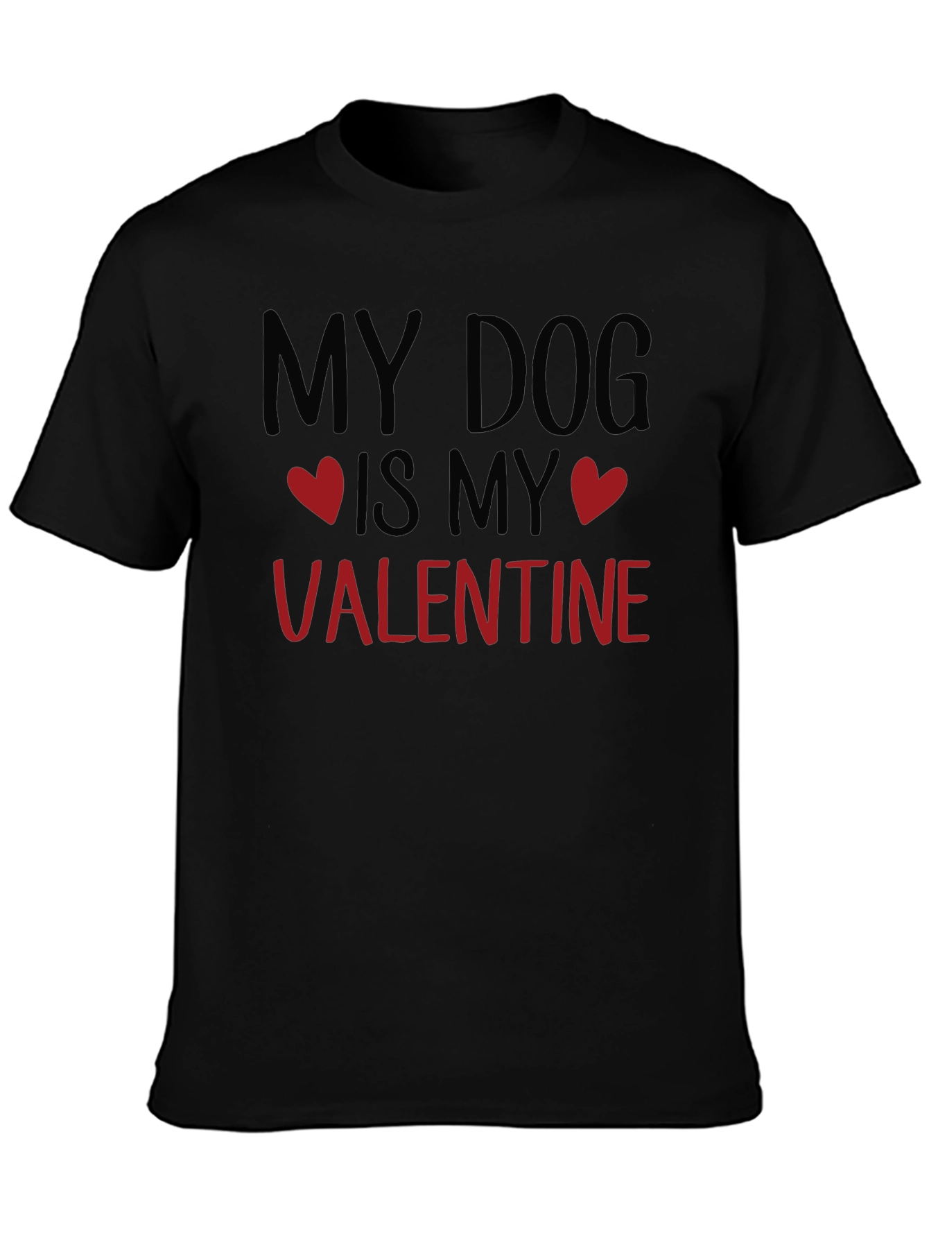 Camiseta Negra My Dog is My Valentine