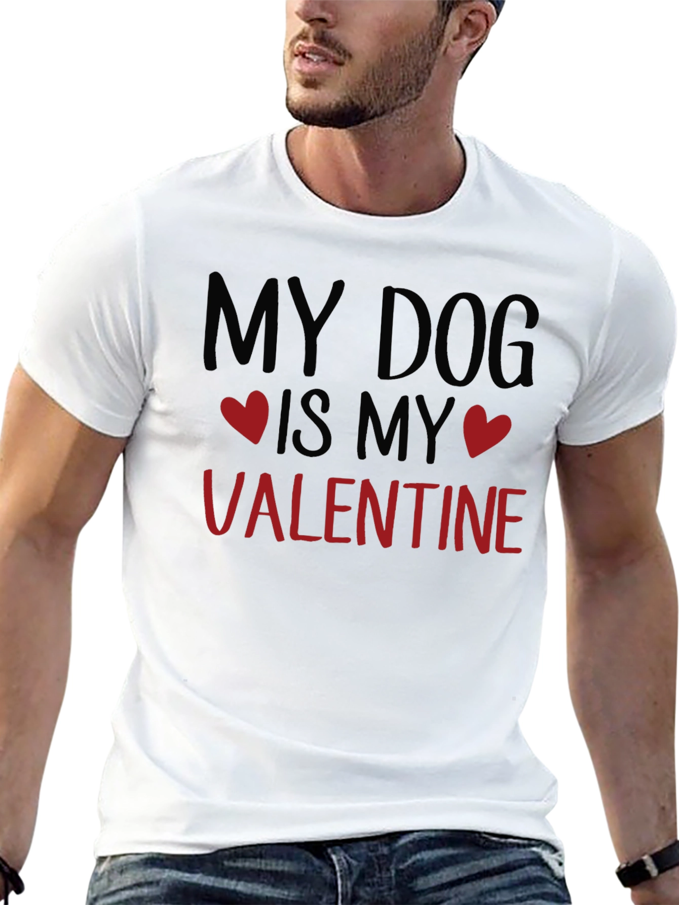 Camiseta Negra My Dog is My Valentine