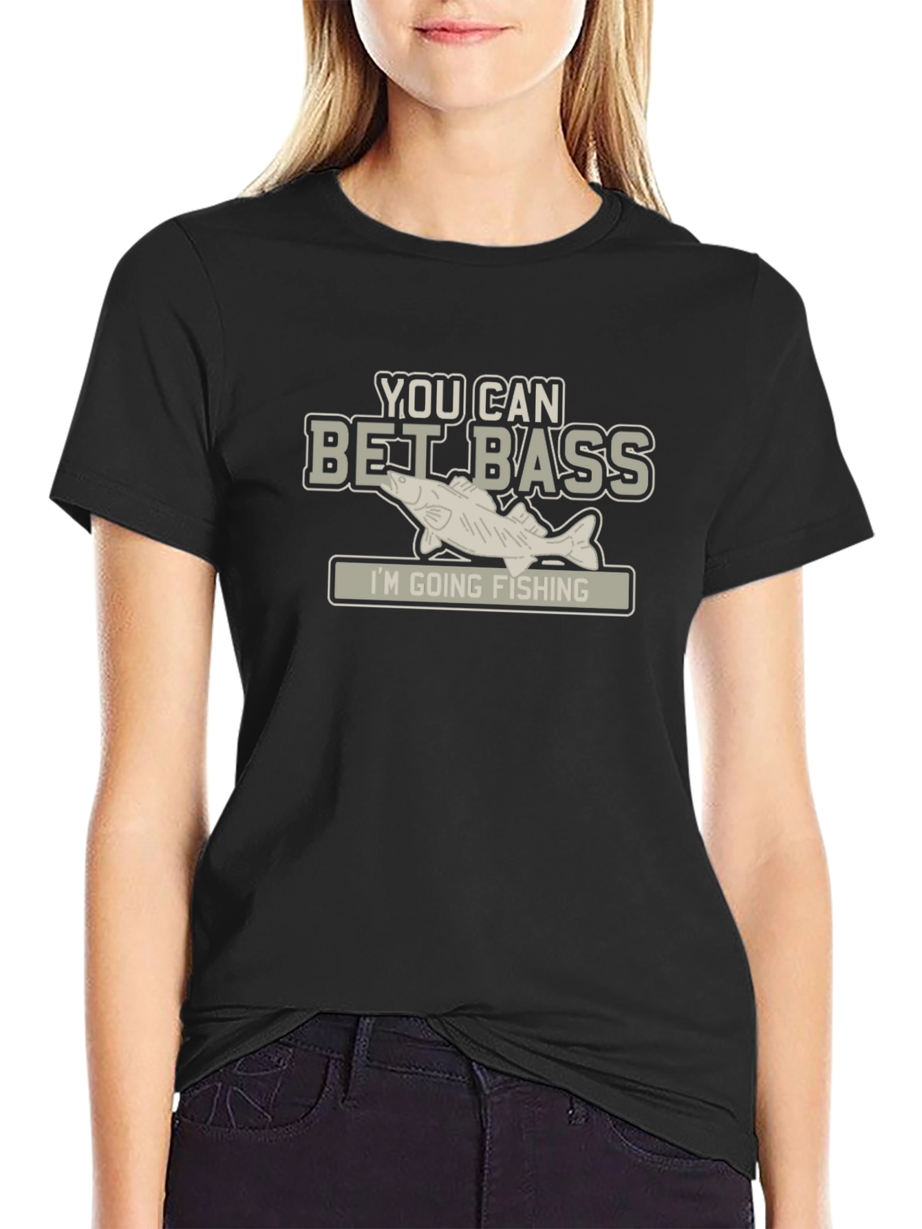 Camiseta Negra con Diseño de Pesca Bet Bass