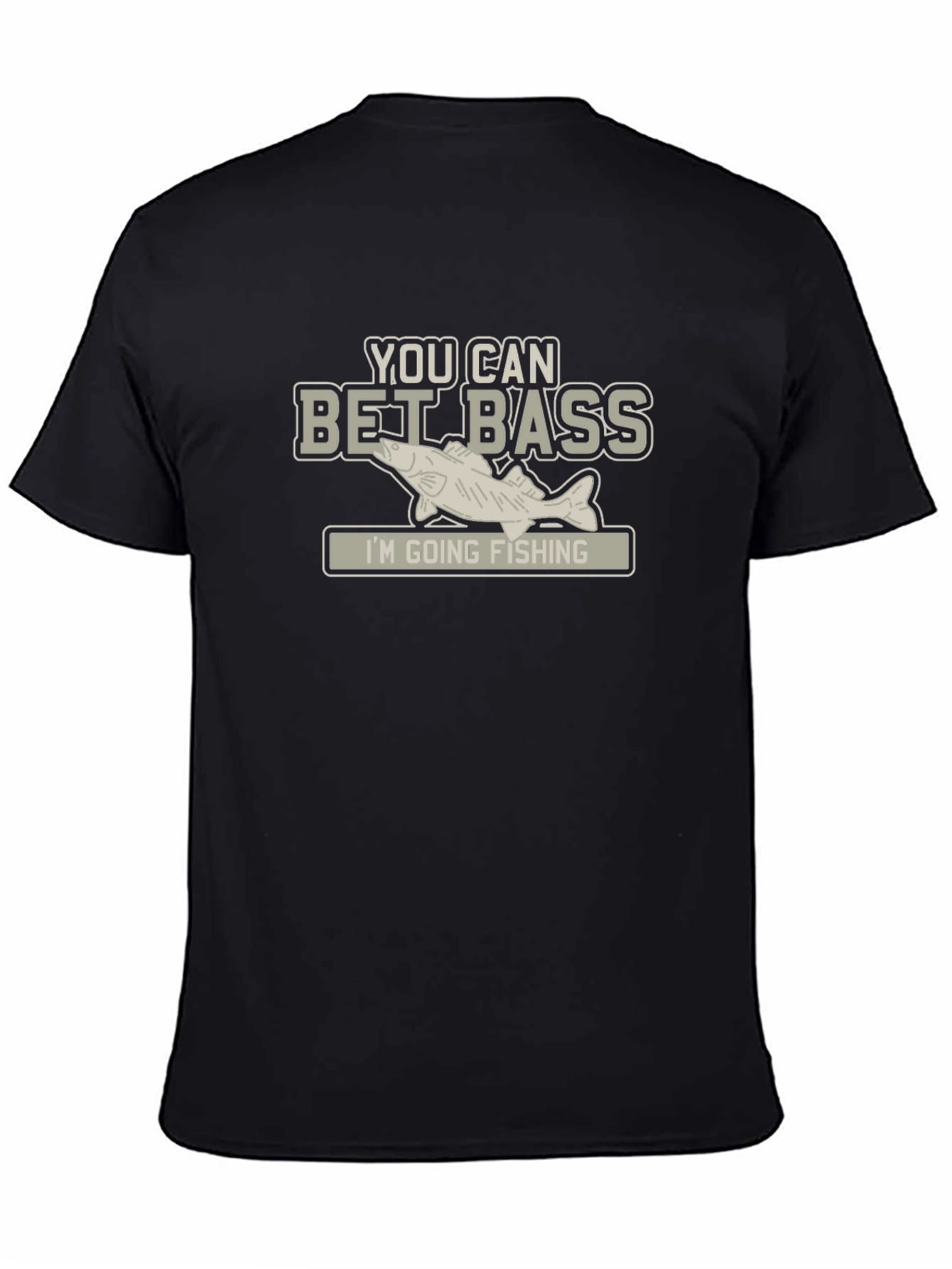 Camiseta Negra con Diseño de Pesca Bet Bass