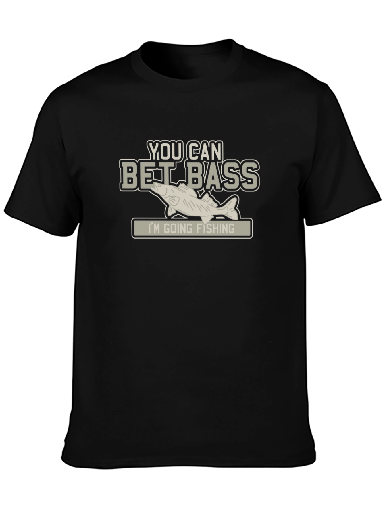 Camiseta Negra con Diseño de Pesca Bet Bass