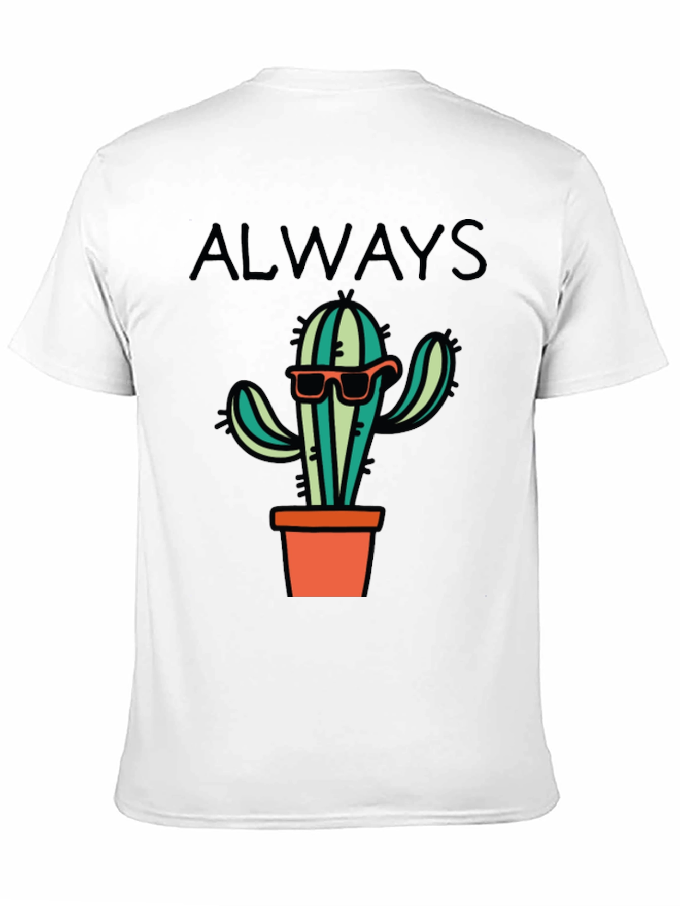 Camiseta Negra con Diseño de Cactus Cool