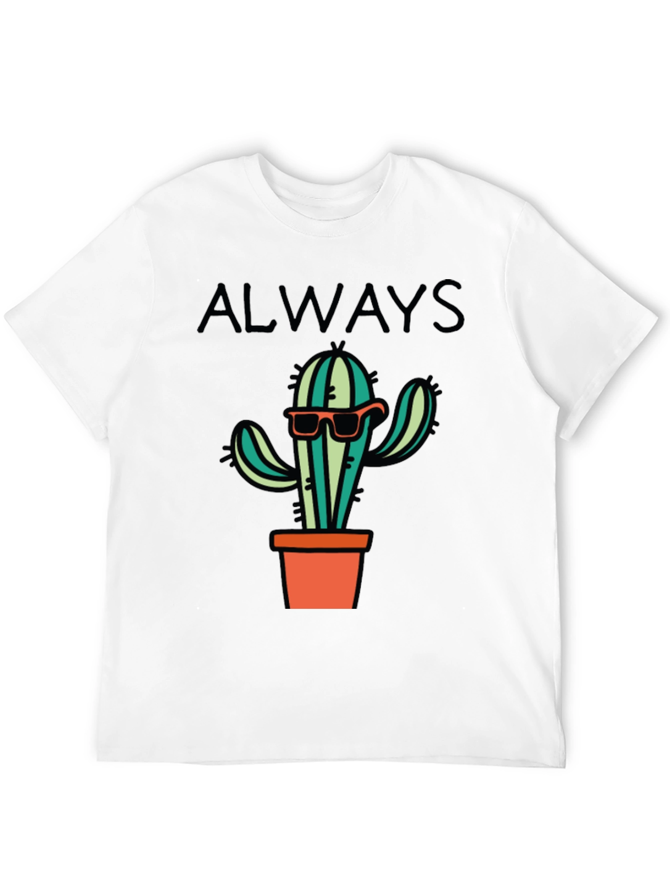Camiseta Negra con Diseño de Cactus Cool