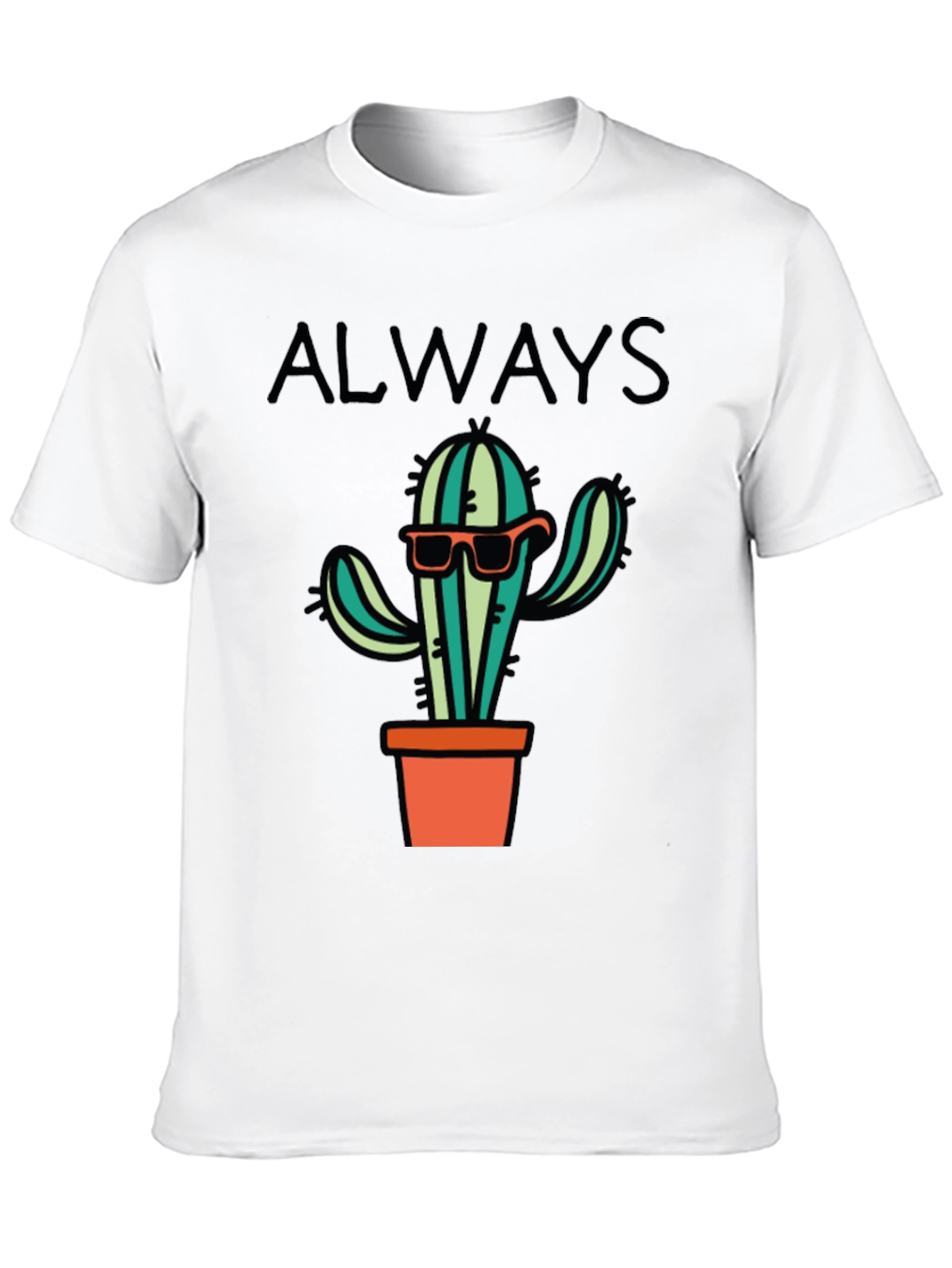Camiseta Negra con Diseño de Cactus Cool