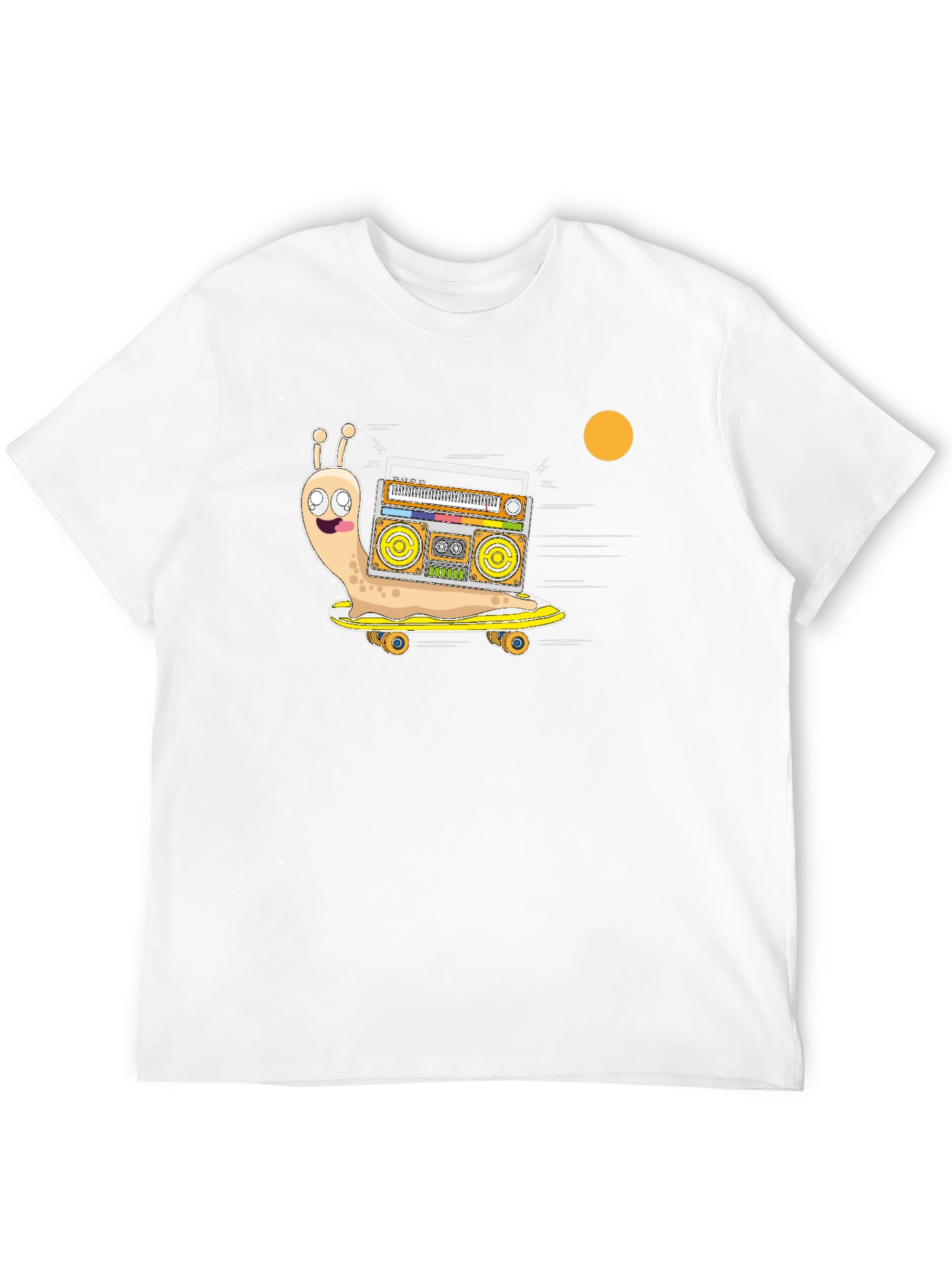 Camiseta Negra con Diseño de Caracol DJ en Patineta