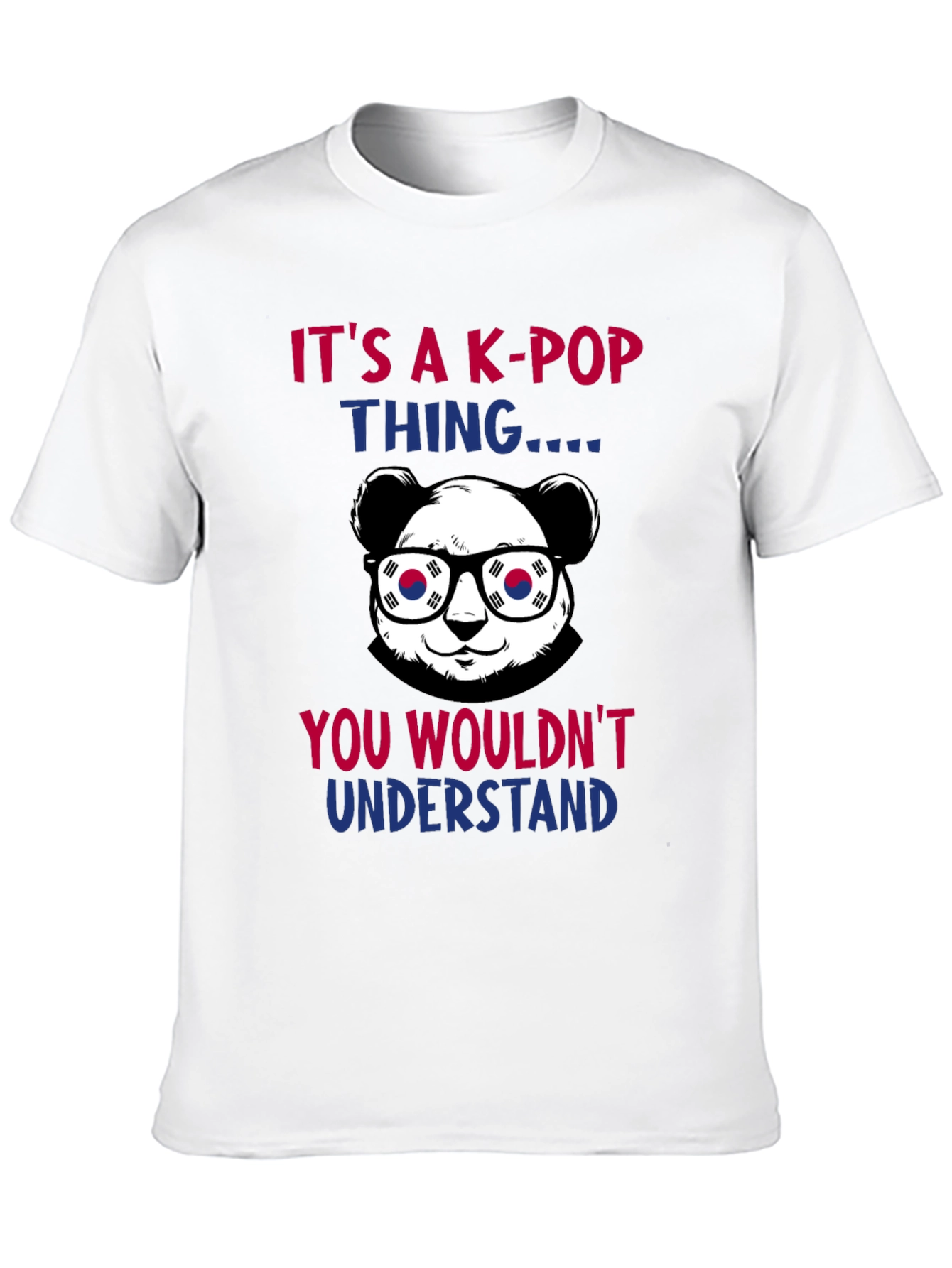 Camiseta Negra K-Pop Panda Coreano
